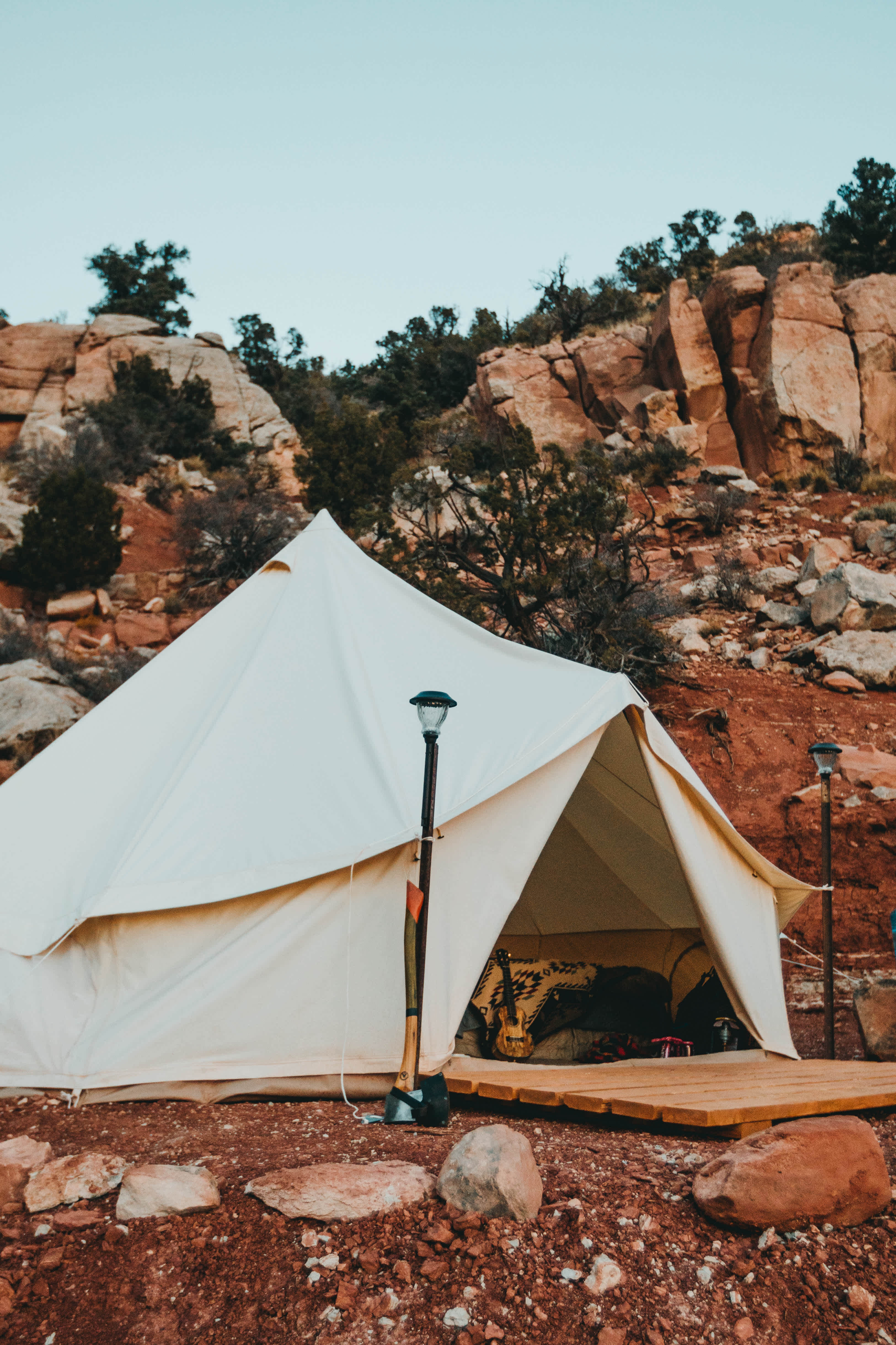 One of the tents.