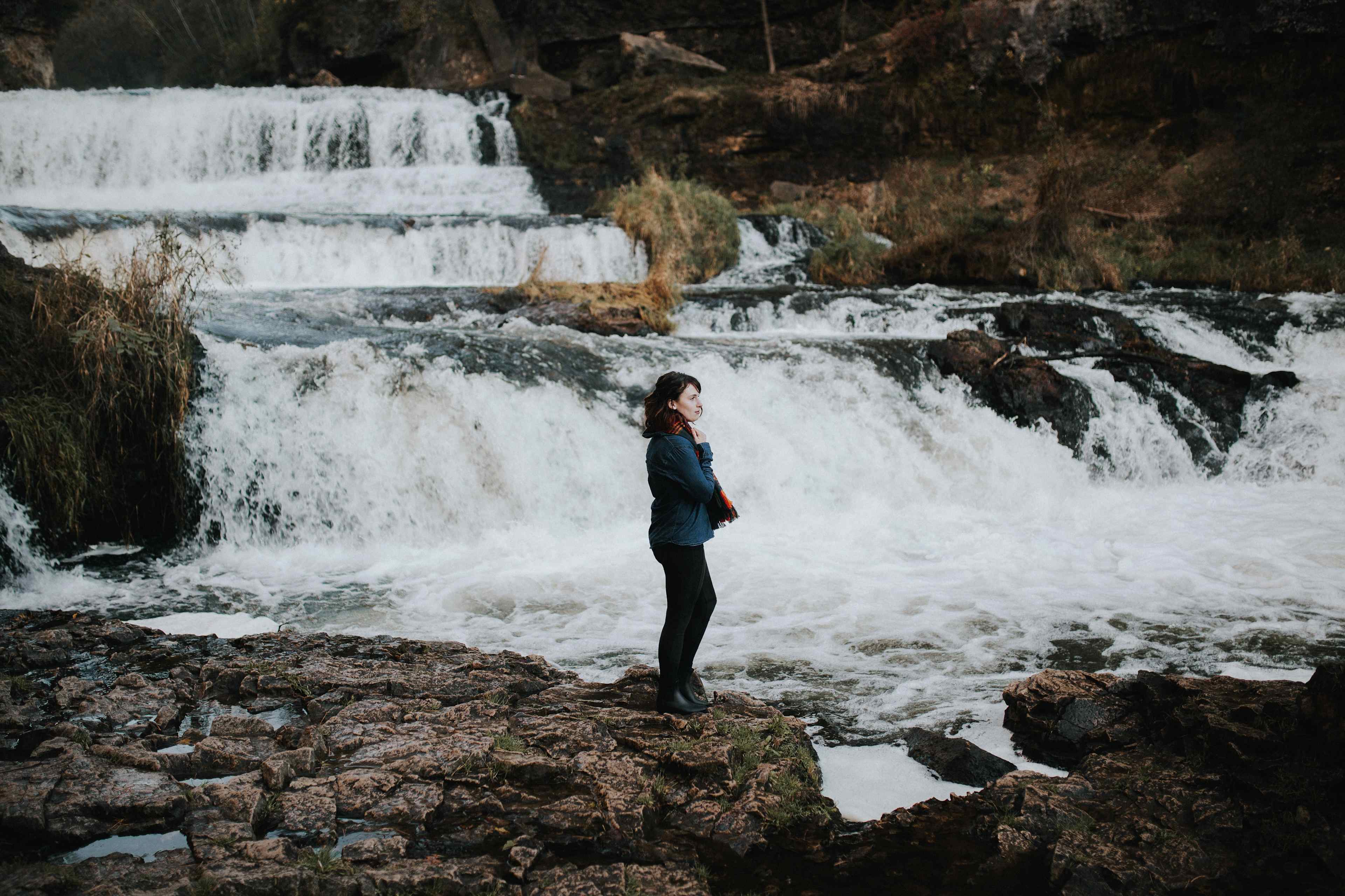 A quick snapshot my awesome friend, Kyle took of me admiring the scenery and waterfall. 
