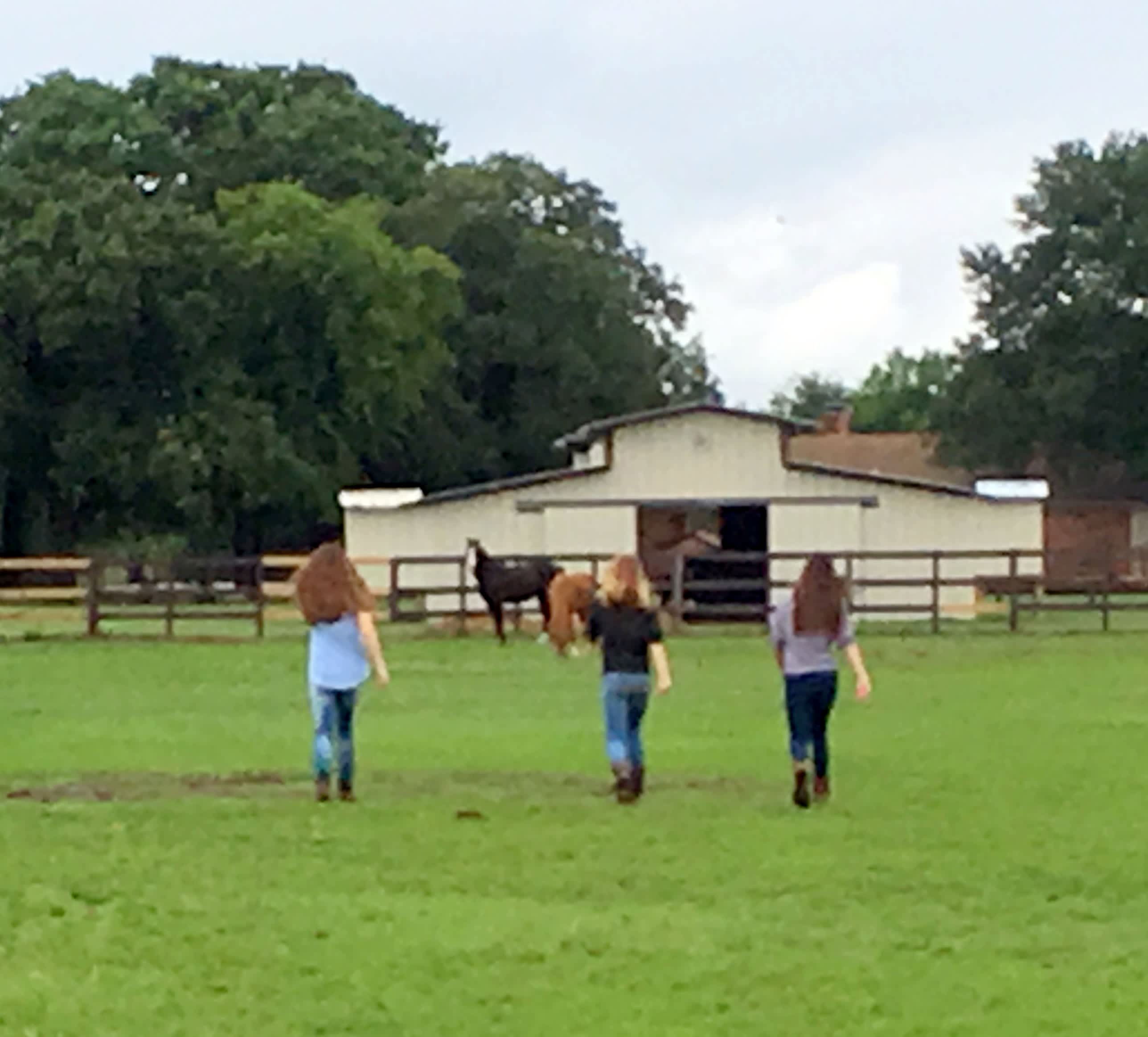 Barn time with the girls
