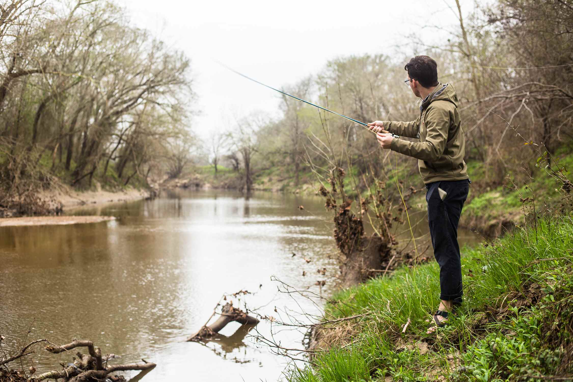 Bring a fishing rod or two to enjoy the creek – while we didn't have any luck, we definitely saw fish rising.