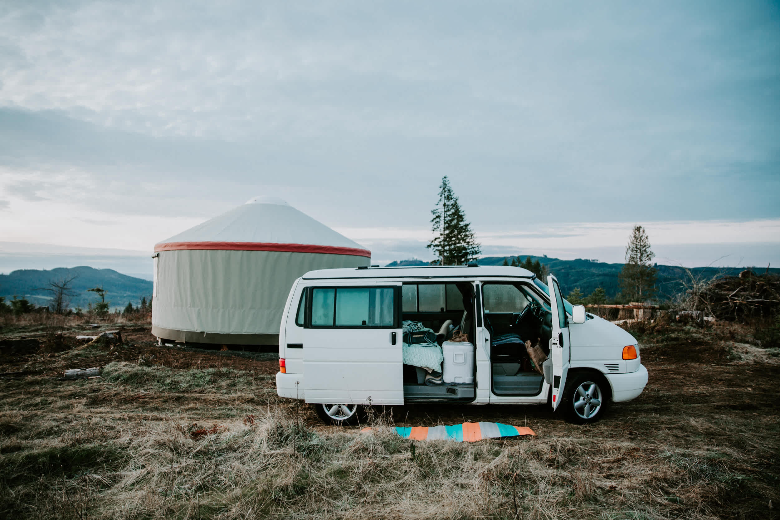 My get-up for the weekend. Camper van + Yurt = the most comfortable camping there ever was. 