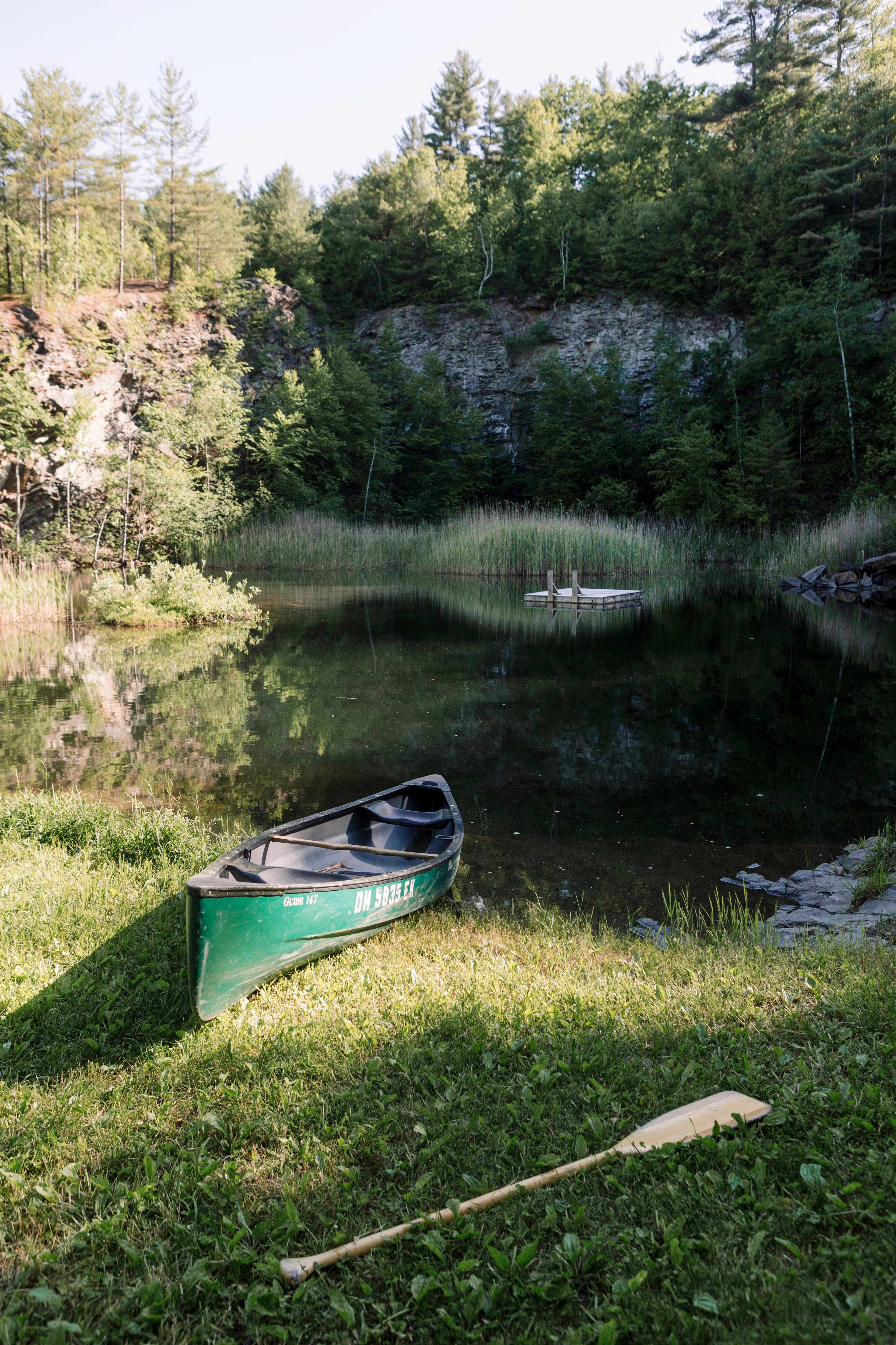 Canoe and swimming dock!