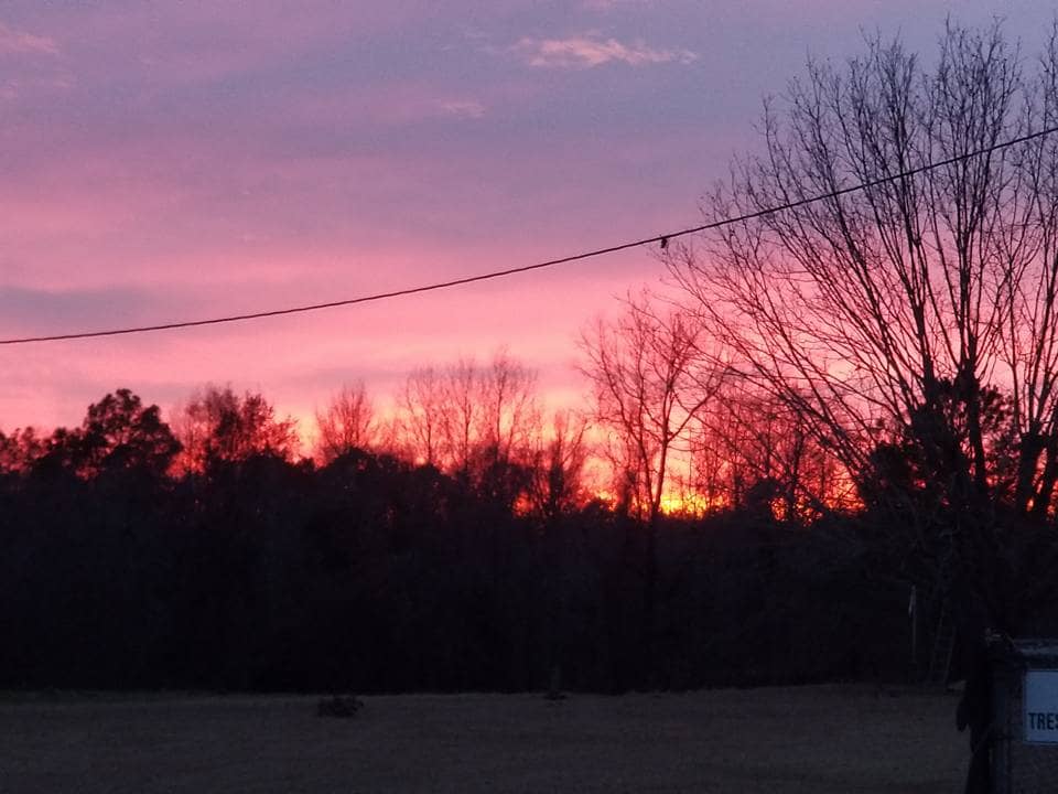 Sunset at the farm