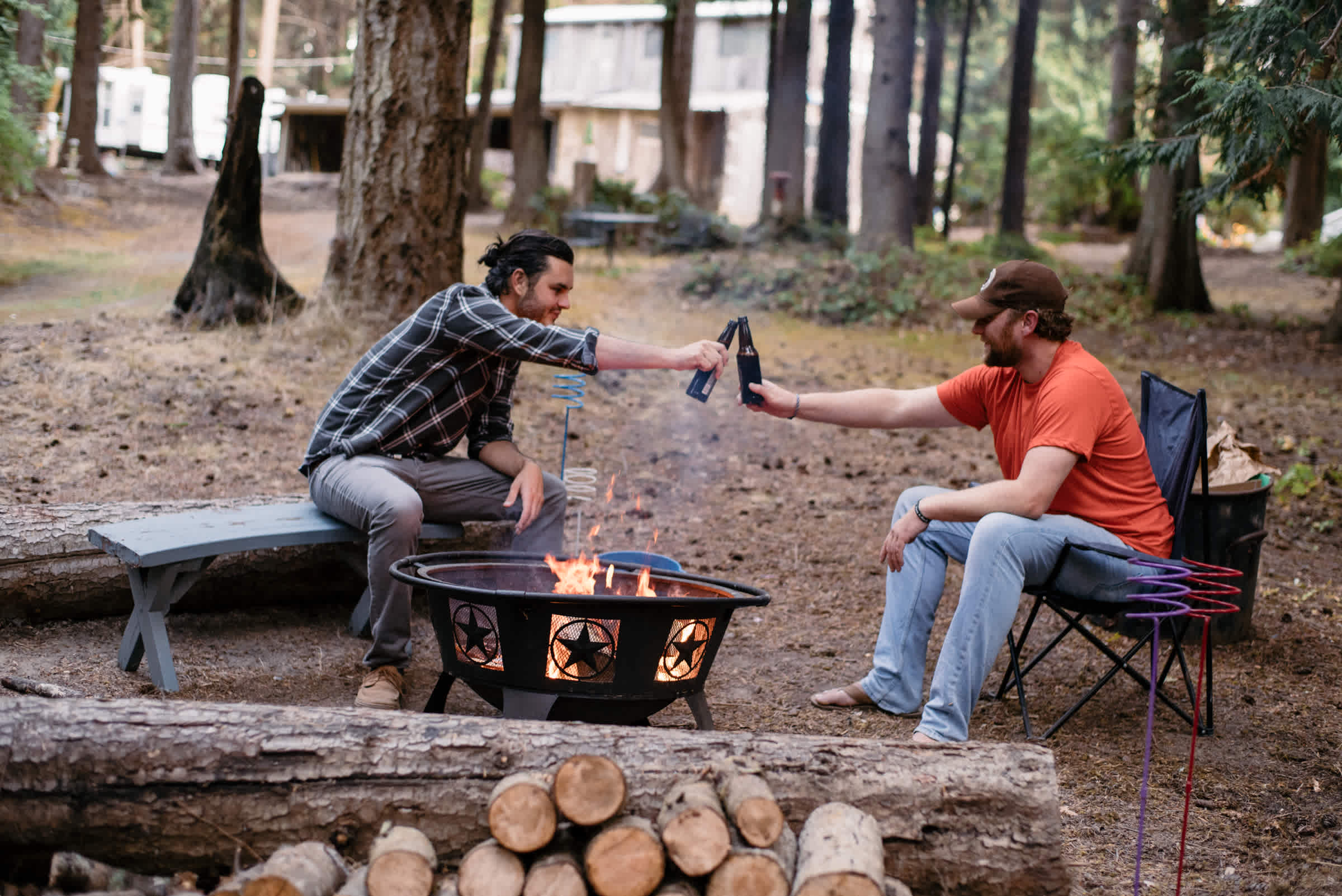 Fire pits, seats, great scenery, no bugs. Easy peasy.