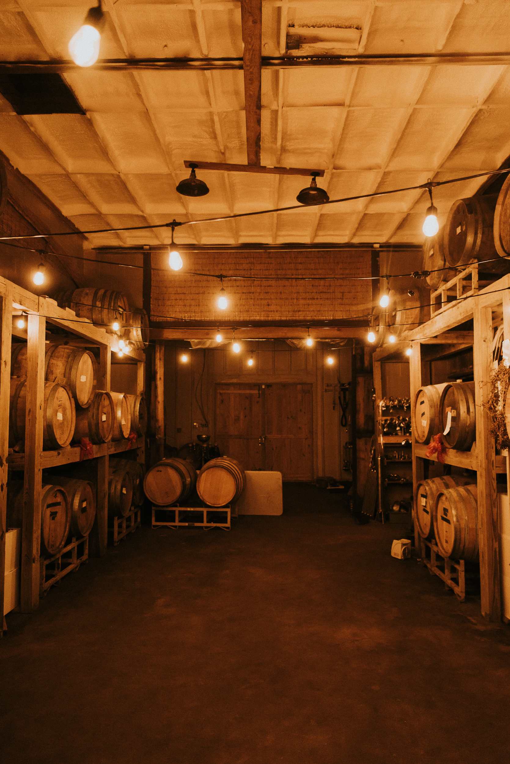 The barrel room. If you plan ahead, you can book a winery tour during your stay!