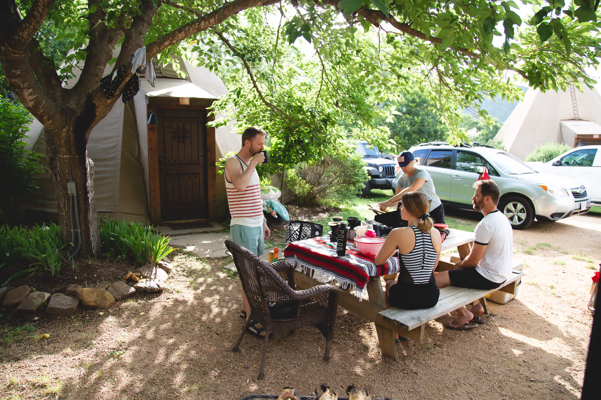 Tipis on the Guadalupe
