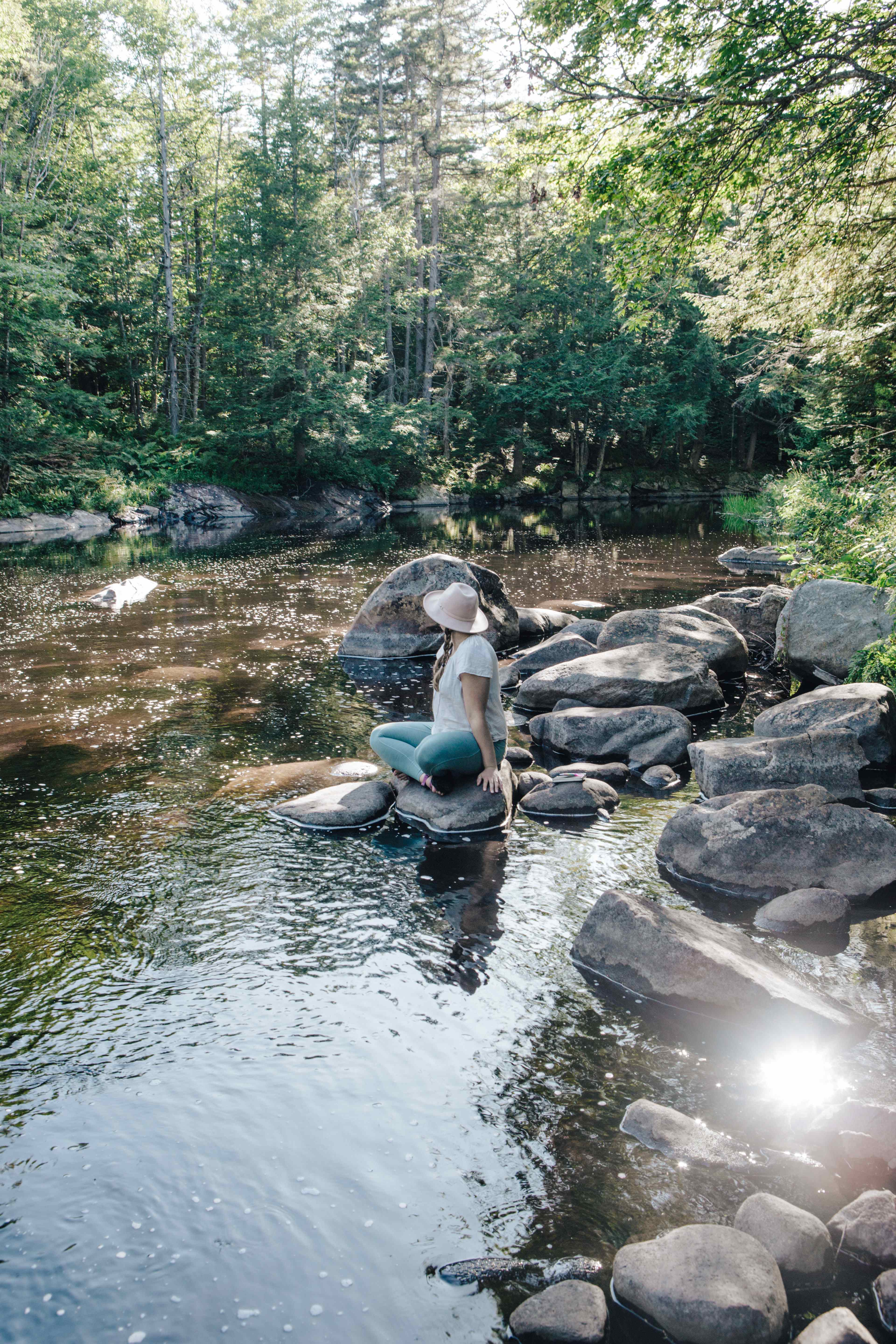 Behind The Sugar Shack cabin, there is a small creek that flows through the property. It's a great spot to walk through, or just sit and relax with the birds. 