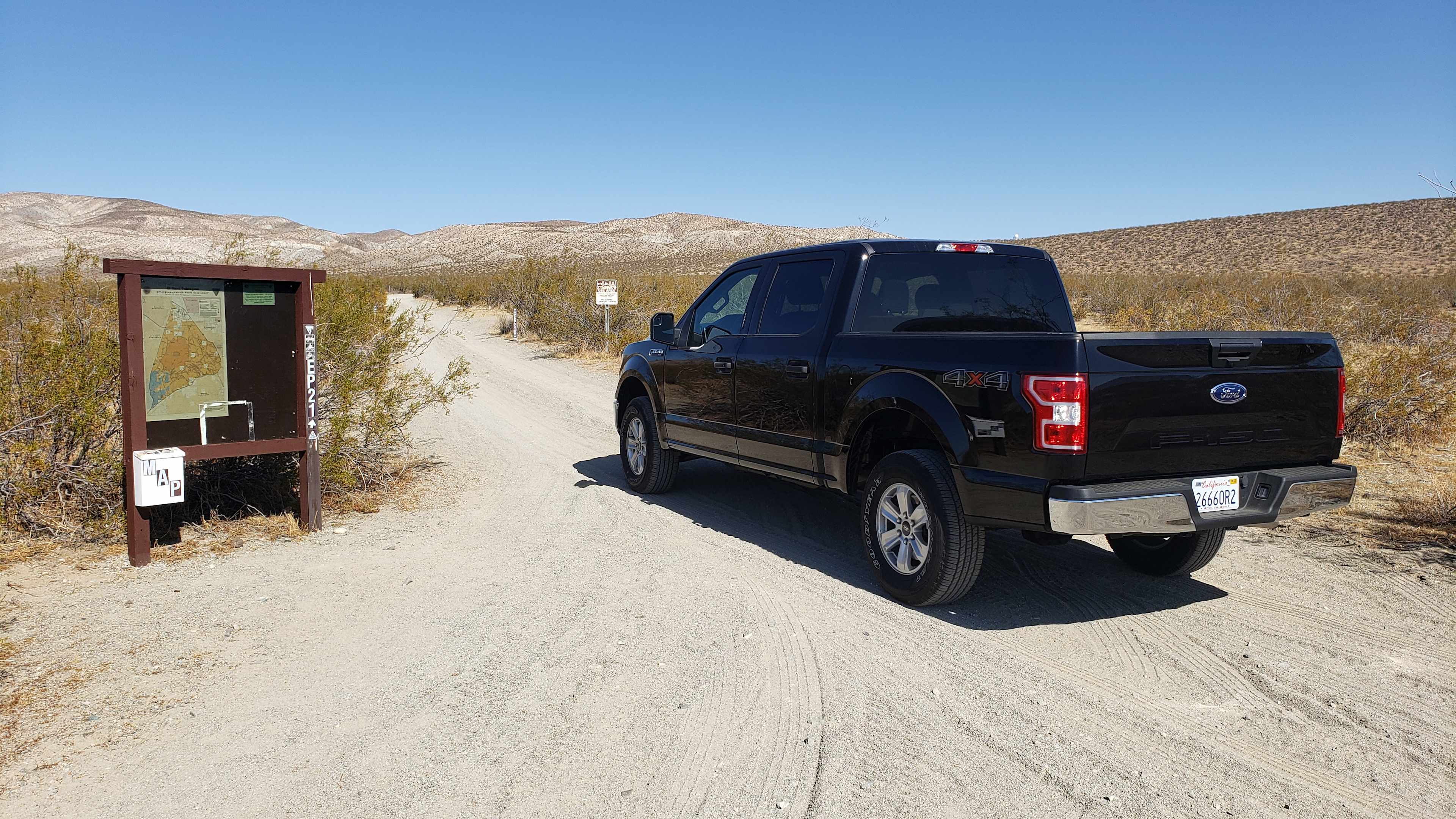 This is Iron-Canyon Road Entrance off the paved Garlock Road. 