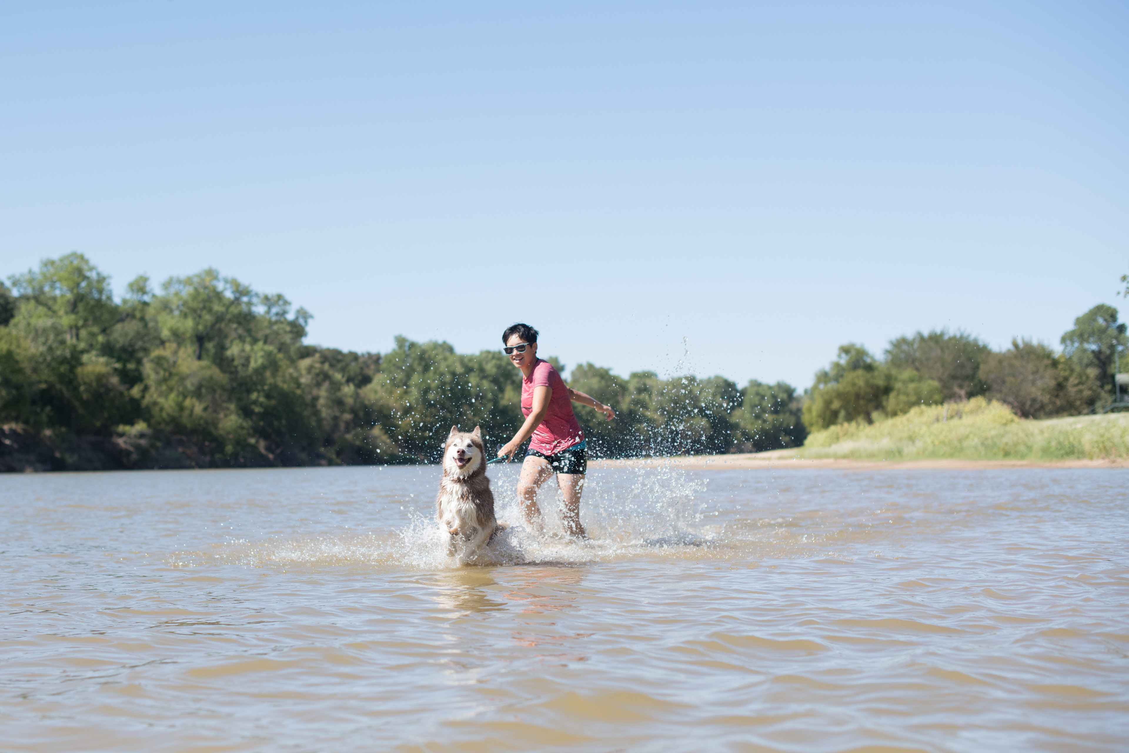 The river is pristine and perfect for cooling off