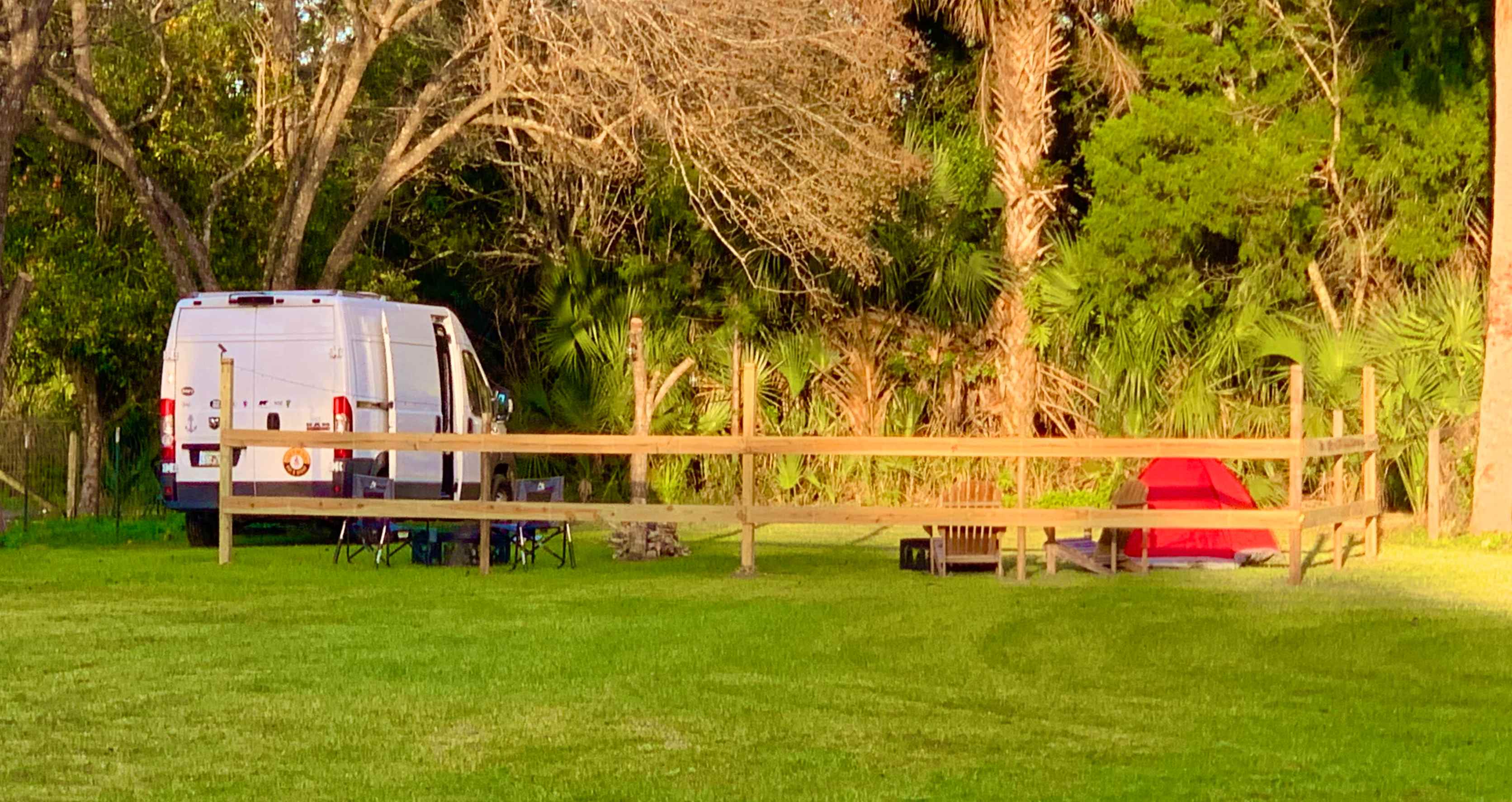 Rear View of campsites. 