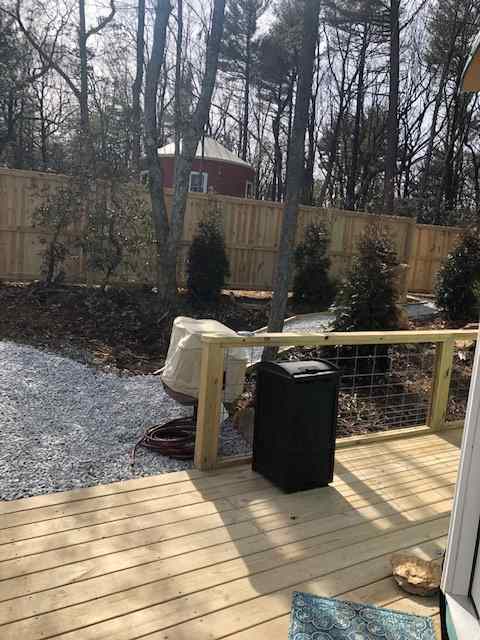 private landscaped yard