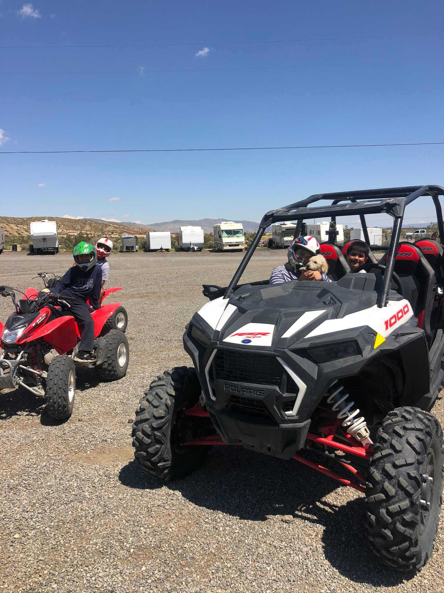 Off road road vehicles can ride from my property  
