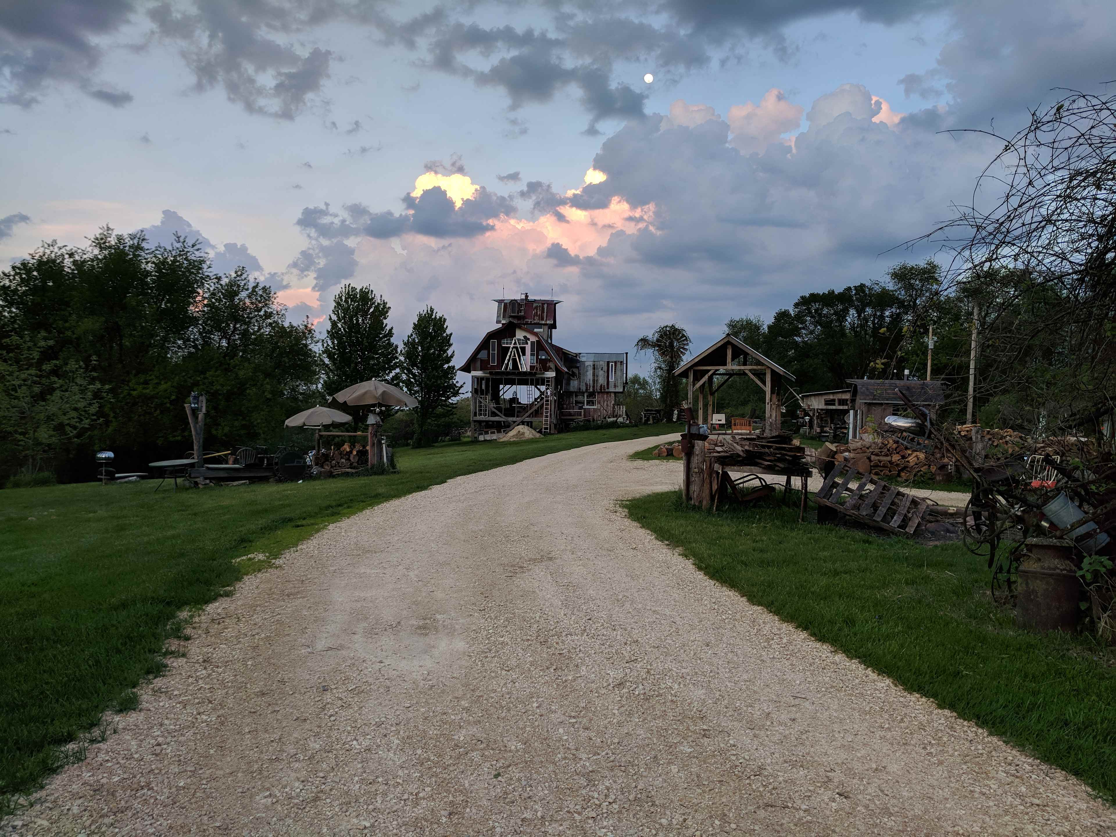 A look down the lane toward the big barn.