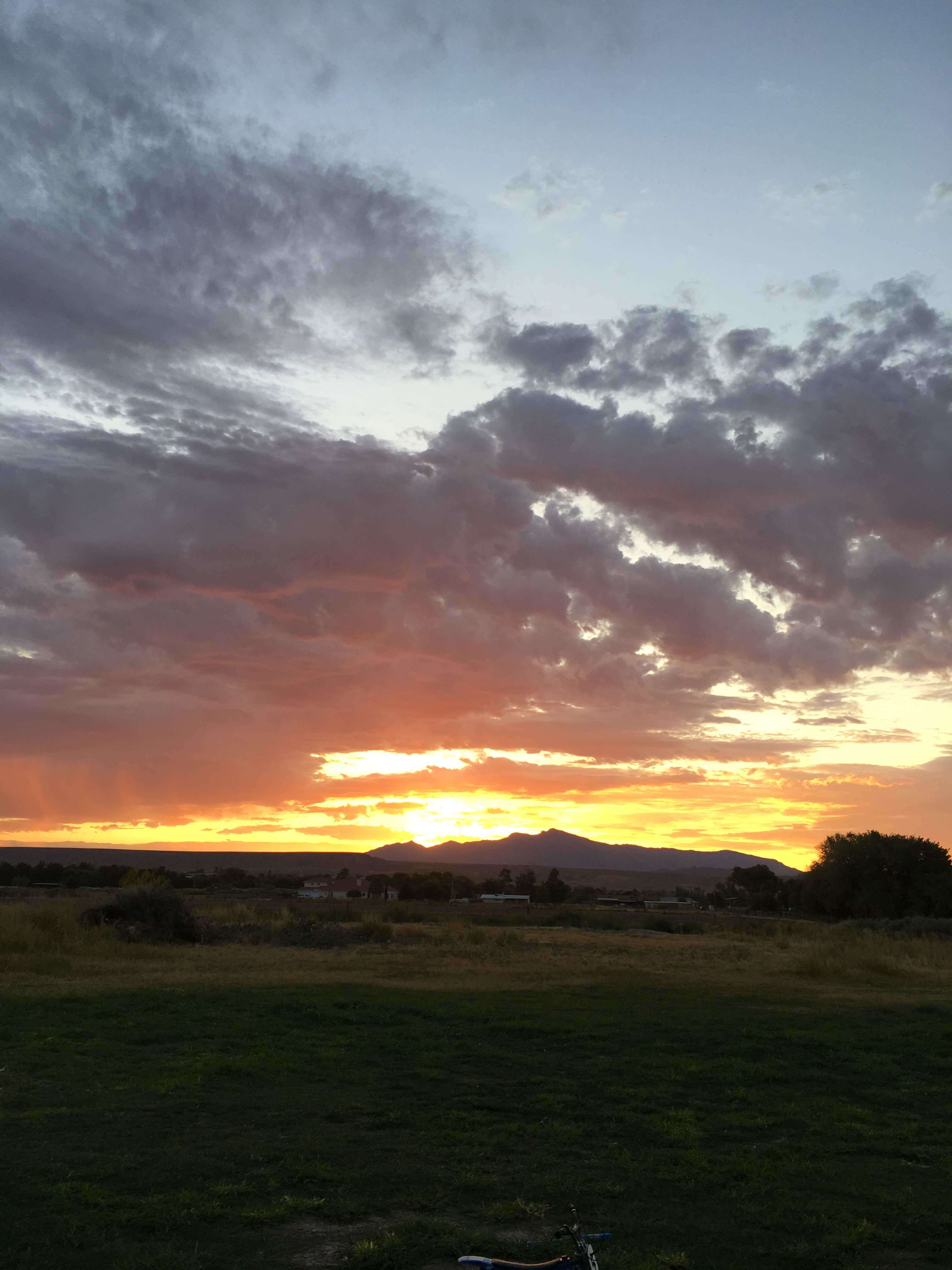 Sunrise over campsite