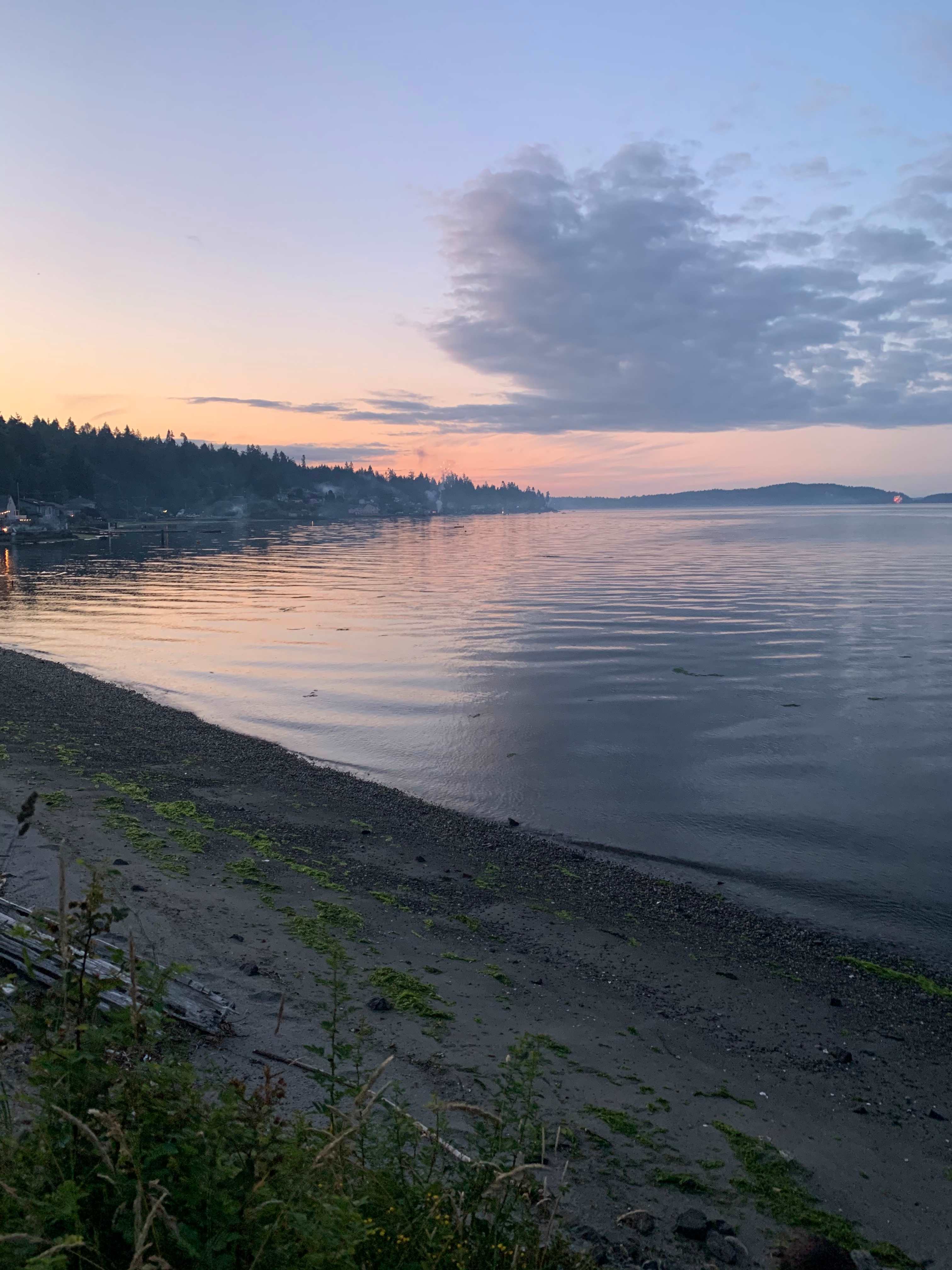 The Sound is a short walk down curley creek with a beautiful public-access beach. 