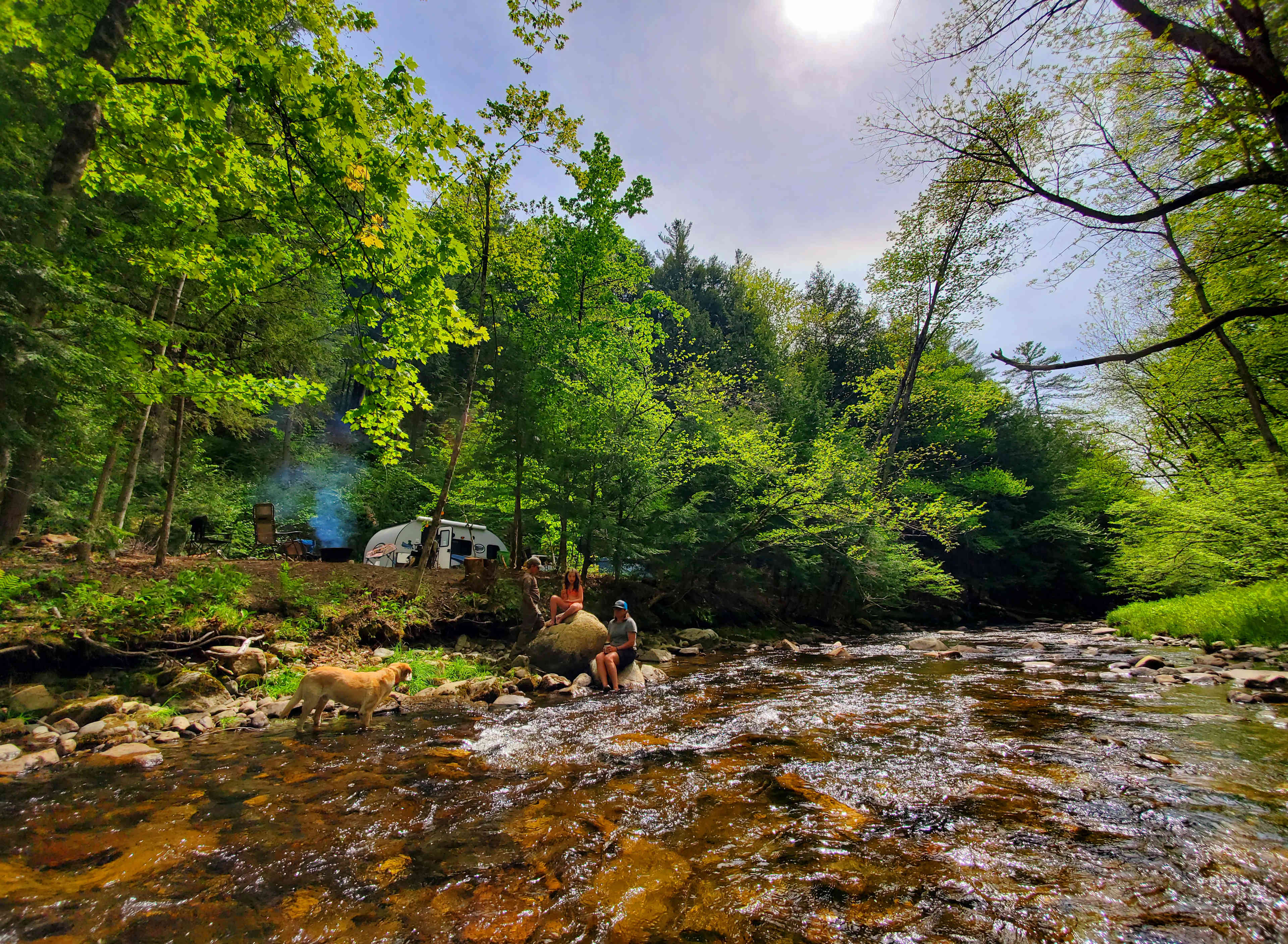 Little Sugar River looking towards campsite #1, Southernmost Point.
