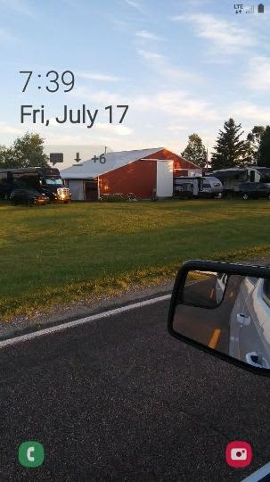 South side of barn where RV will be parking.