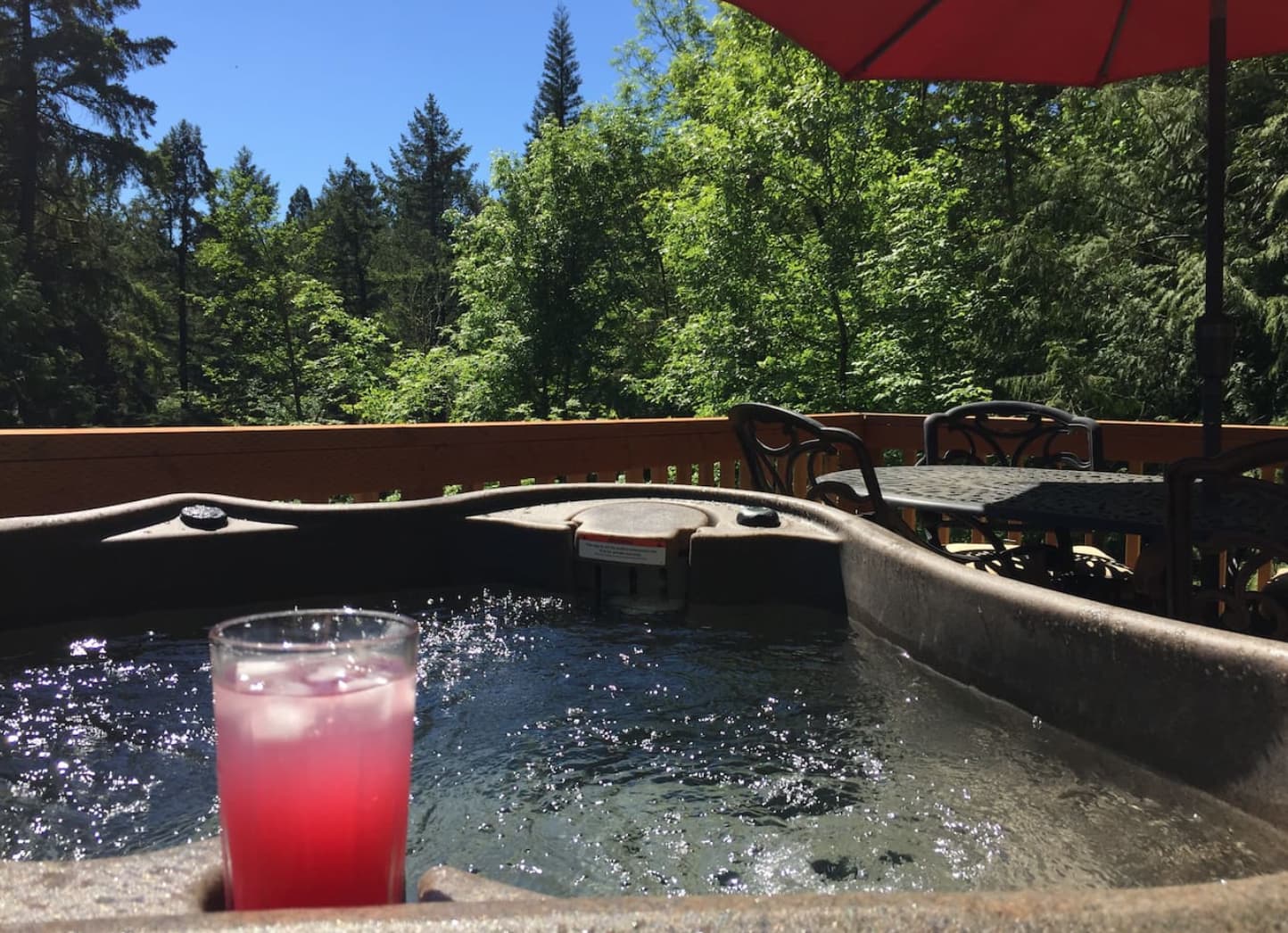 View from hot tub!