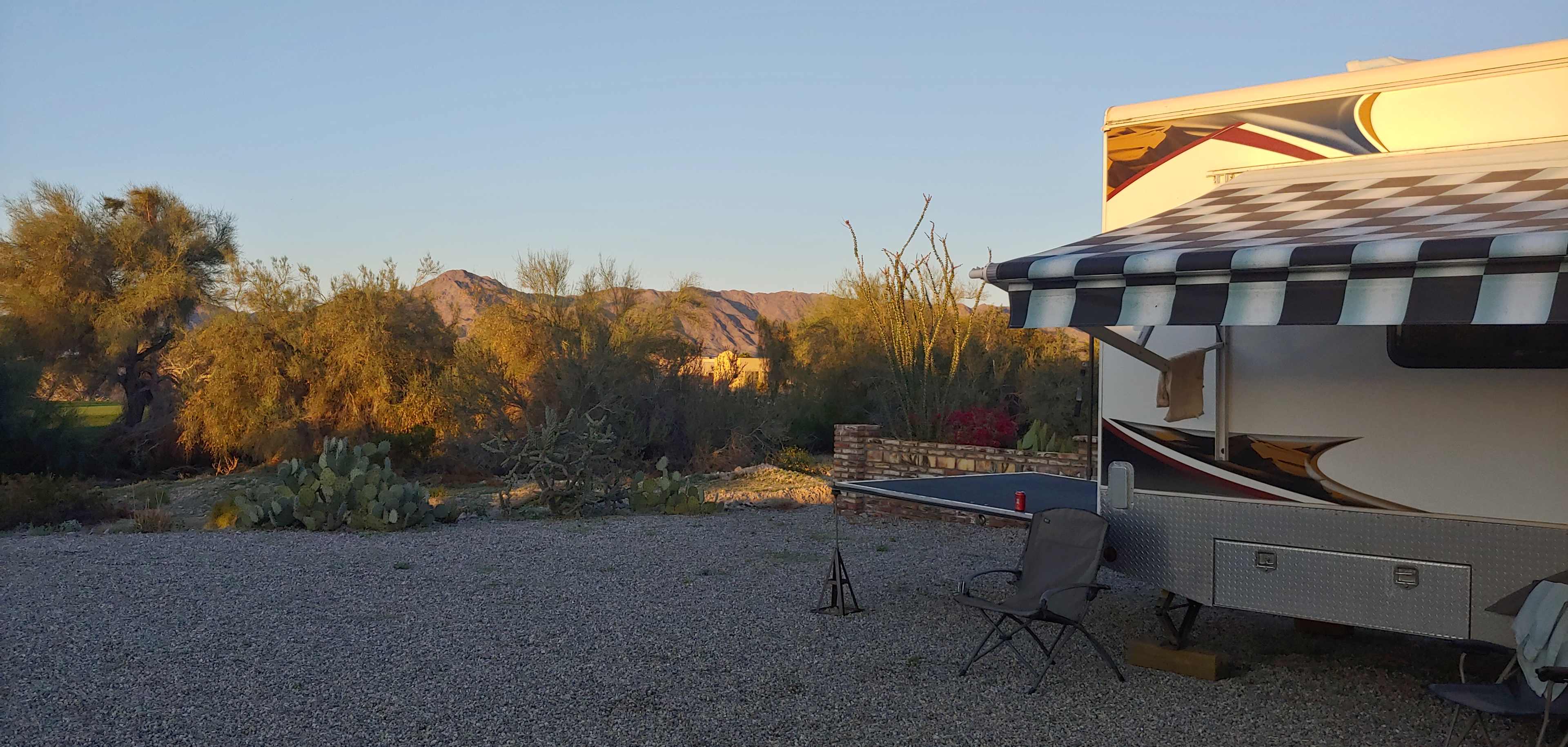 RV site parallels Golf Course