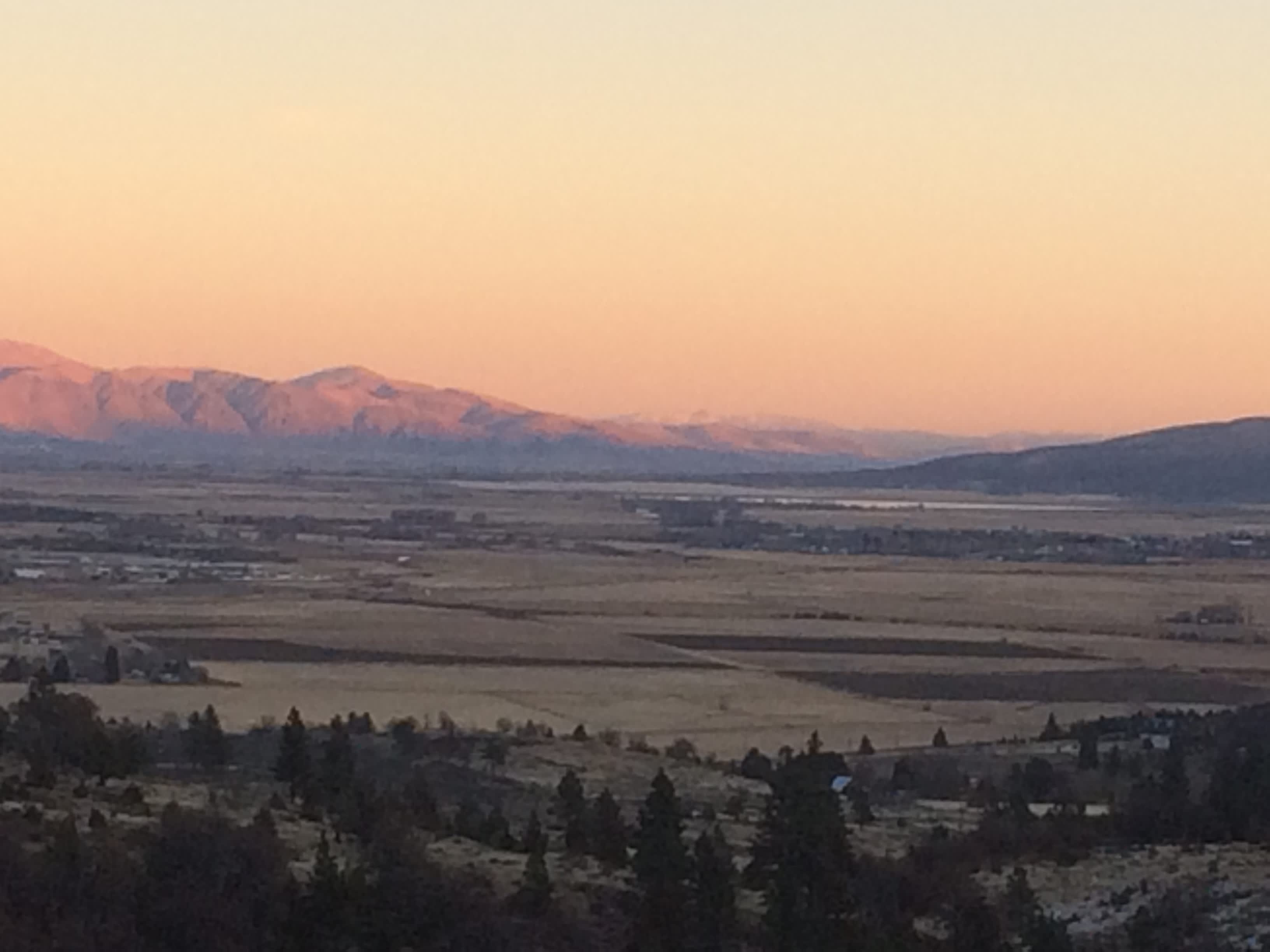 Sunset in January 