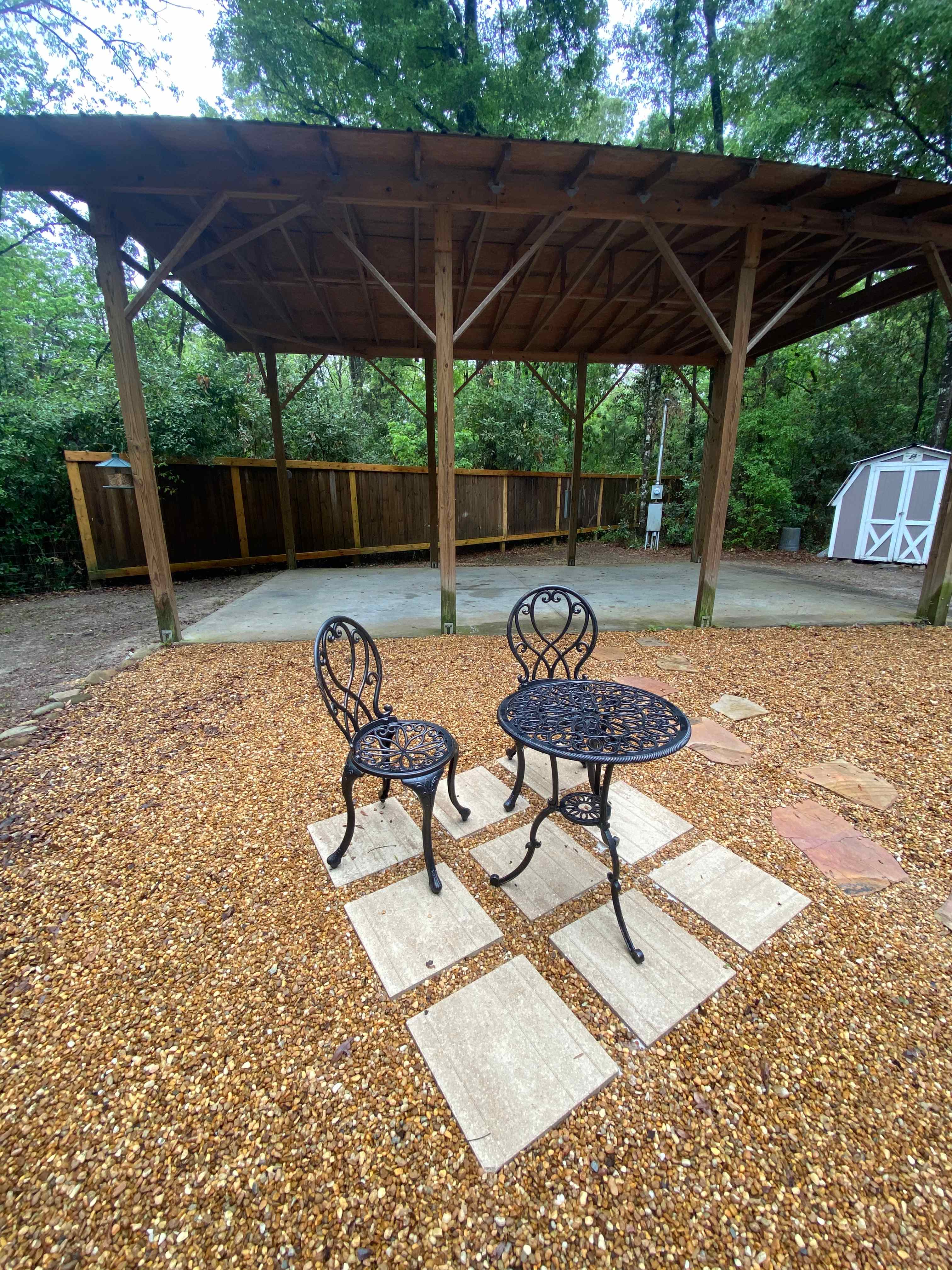 Nice little sitting area for your morning coffee.