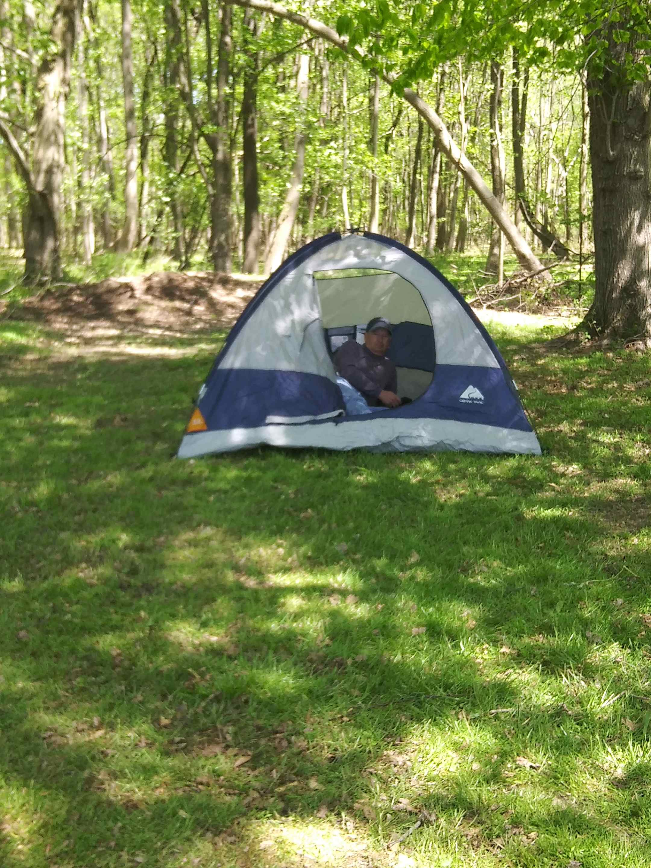 Enjoying the shade and peaceful setting