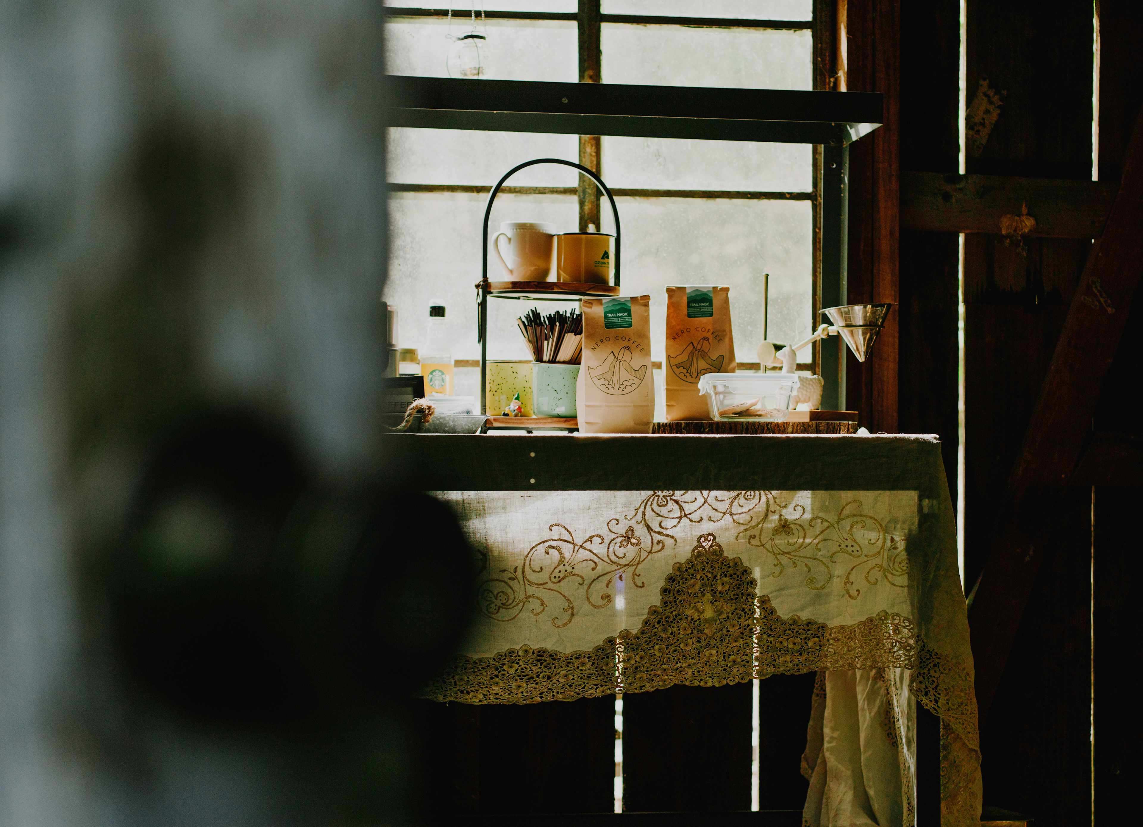 The sweet little coffee shed gets beautiful light in the late afternoon.