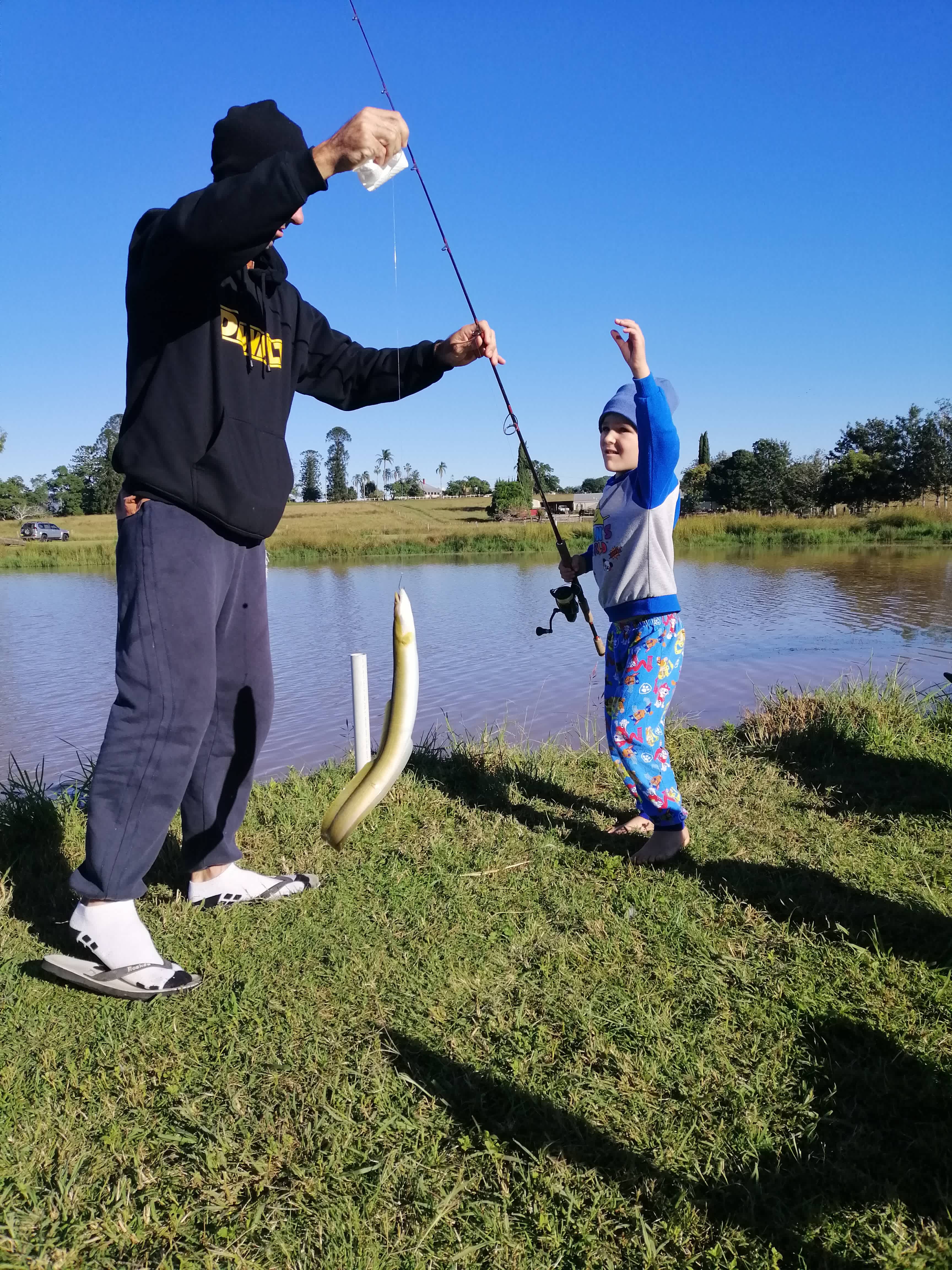 Caught an eel
