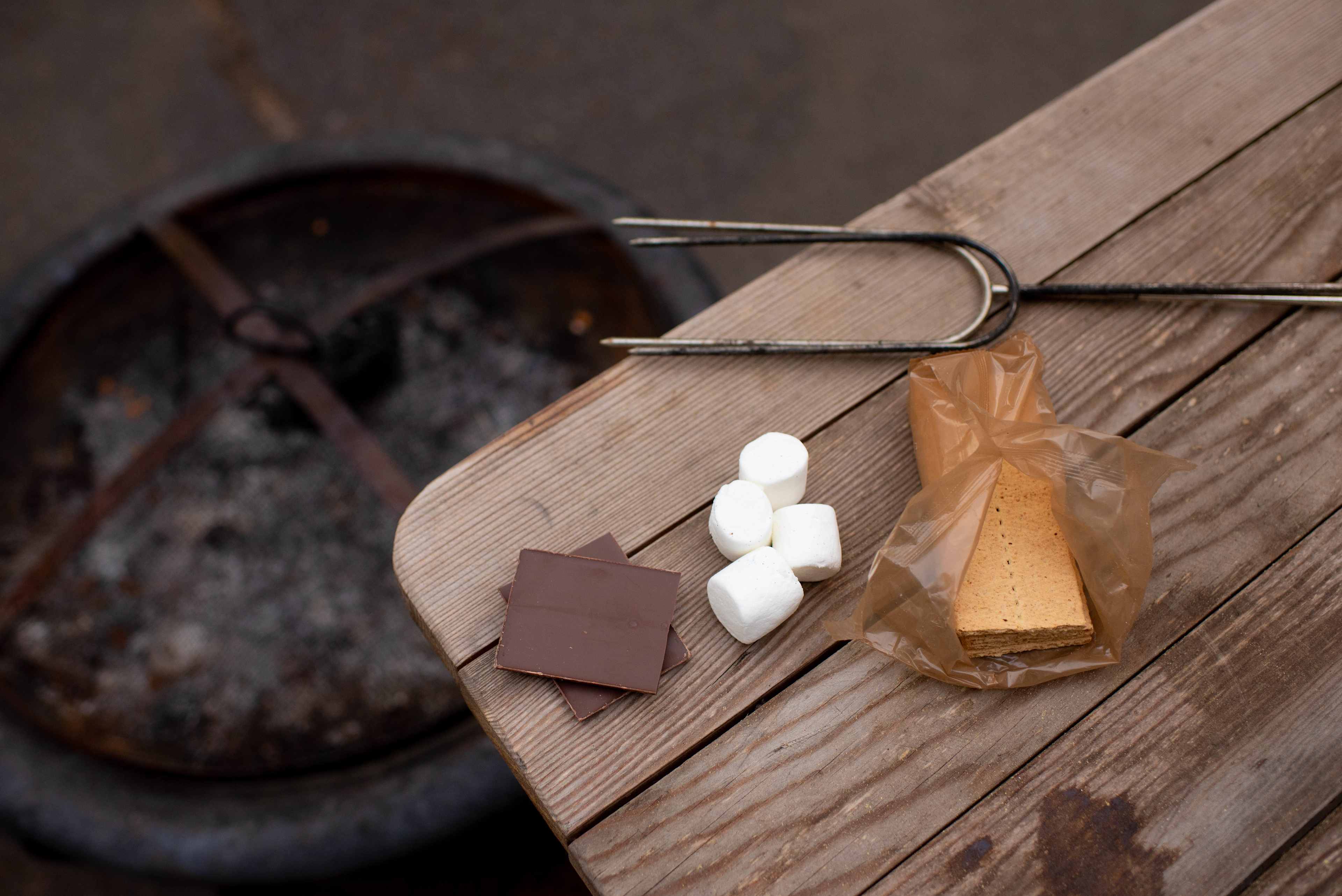 access to fire pit for smores