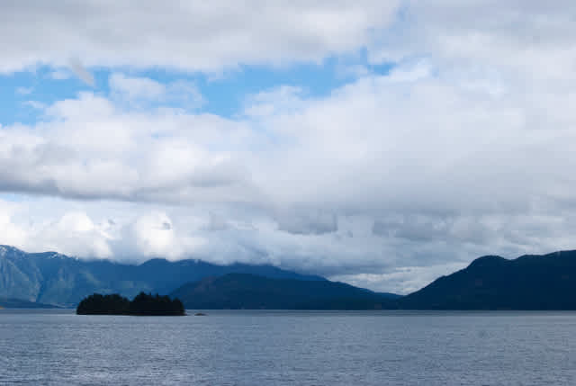 View from the ferry near Langdale ferry terminal.
