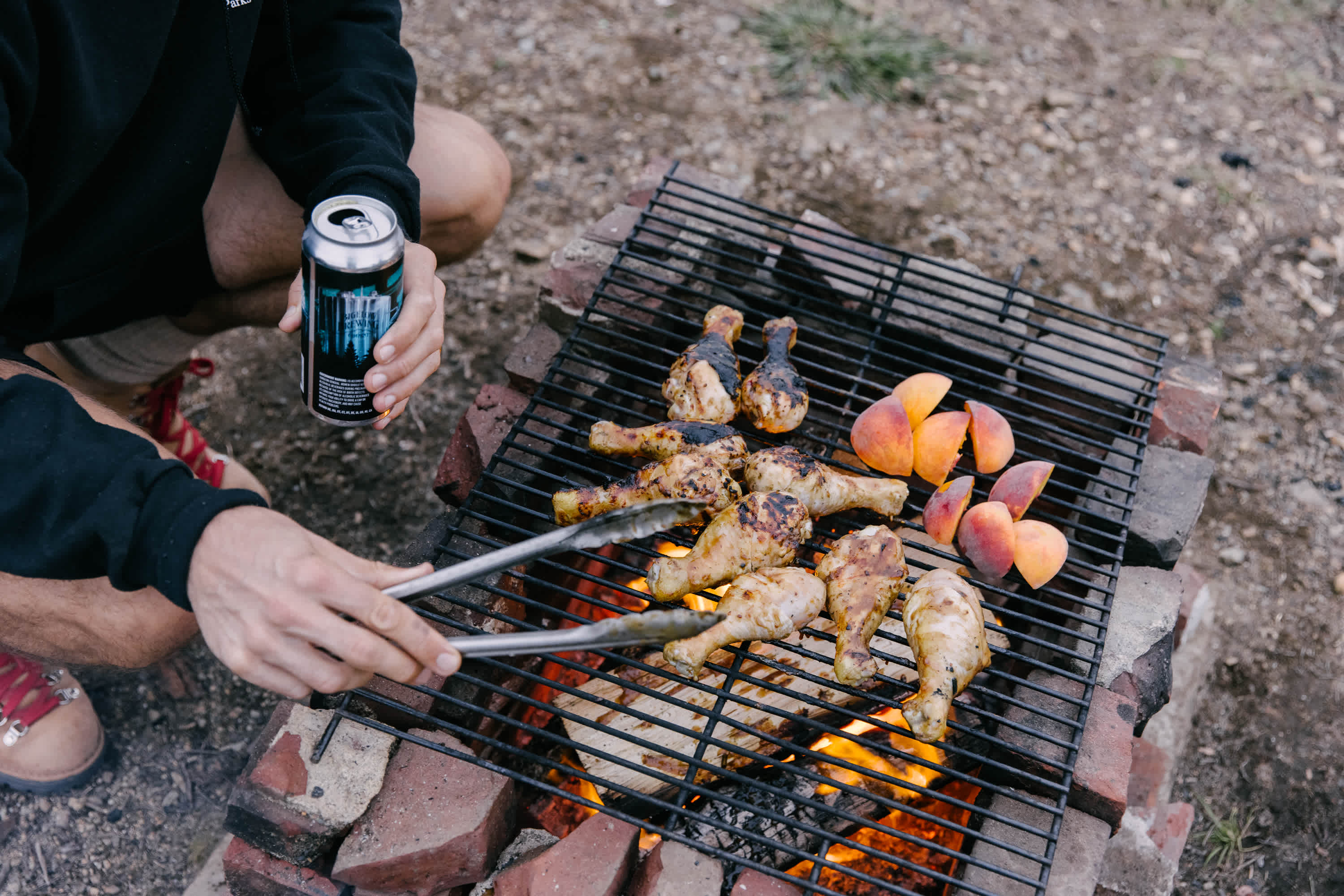 Cooking up a storm over the campfire