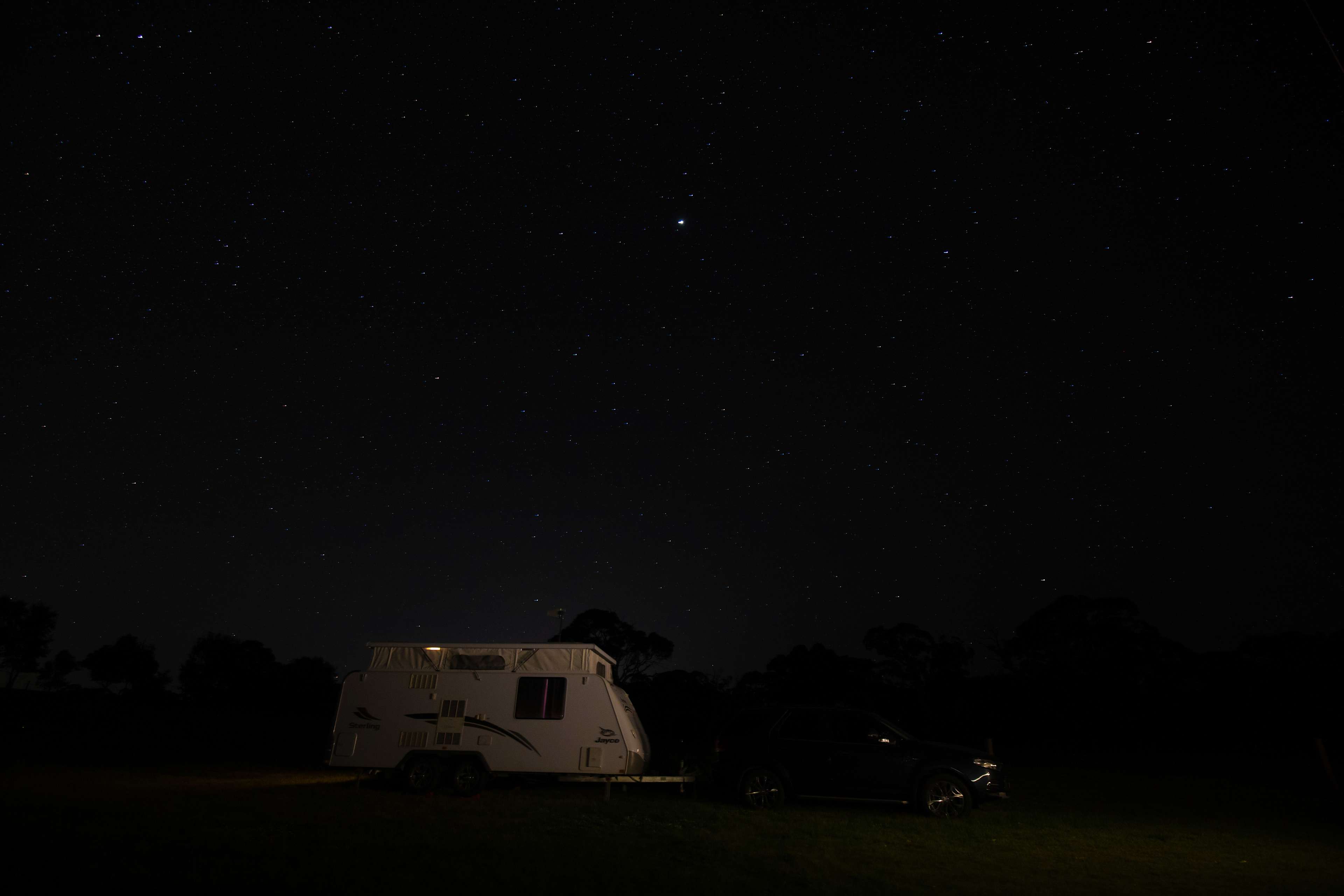 Away from the light polution and on a clear night, you can see the night sky so well from here 