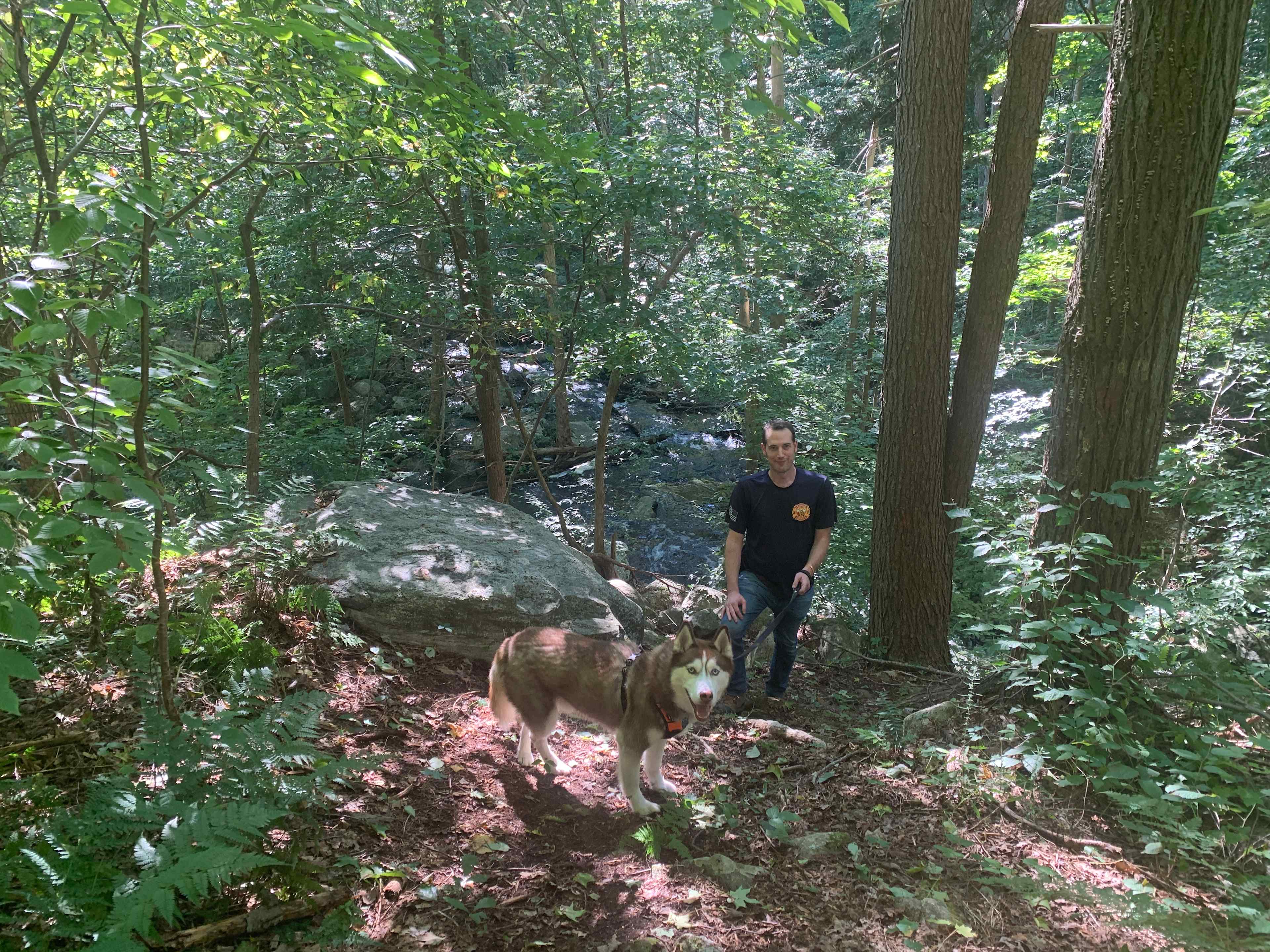Hiking back from the waterfall/stream.