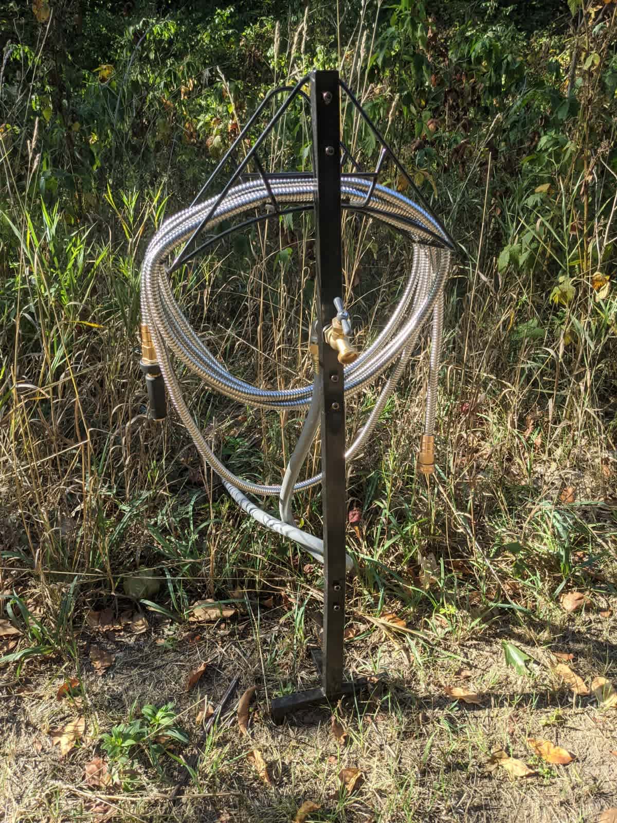 Hose water is available via this spigot. Use the provided hose to fill your containers, water your pets, or even to rinse the sand off quick after a day at the beach. 