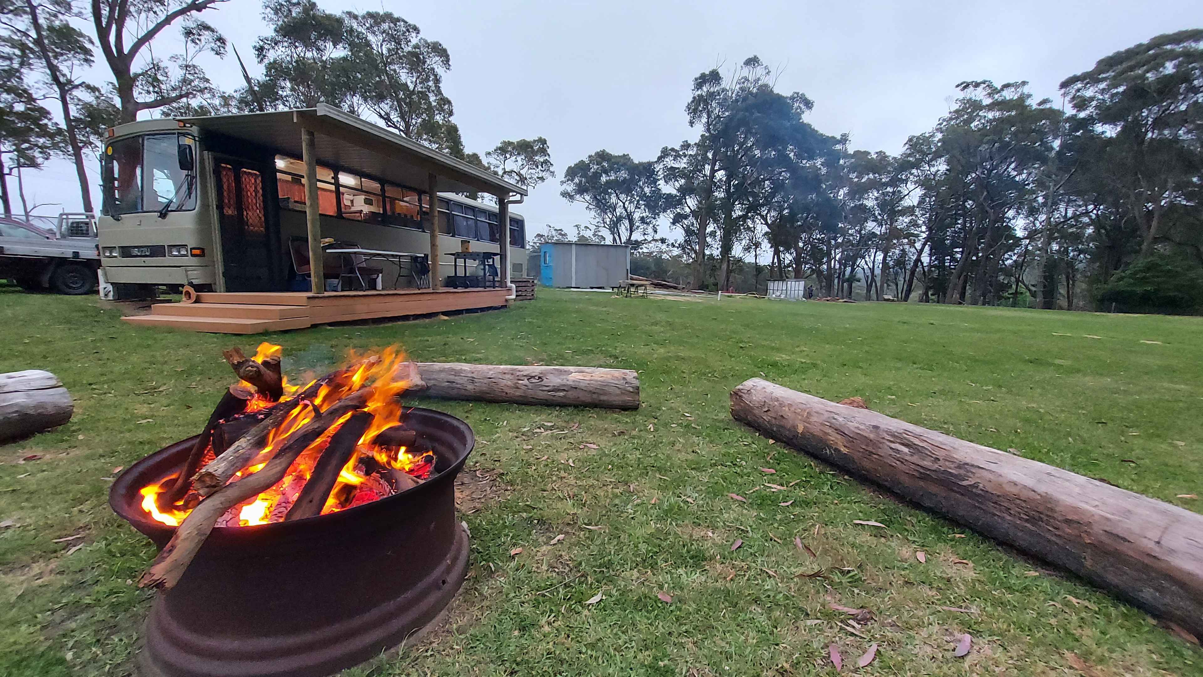 Unwind with your exclusive fire pit & supply of chopped firewood.