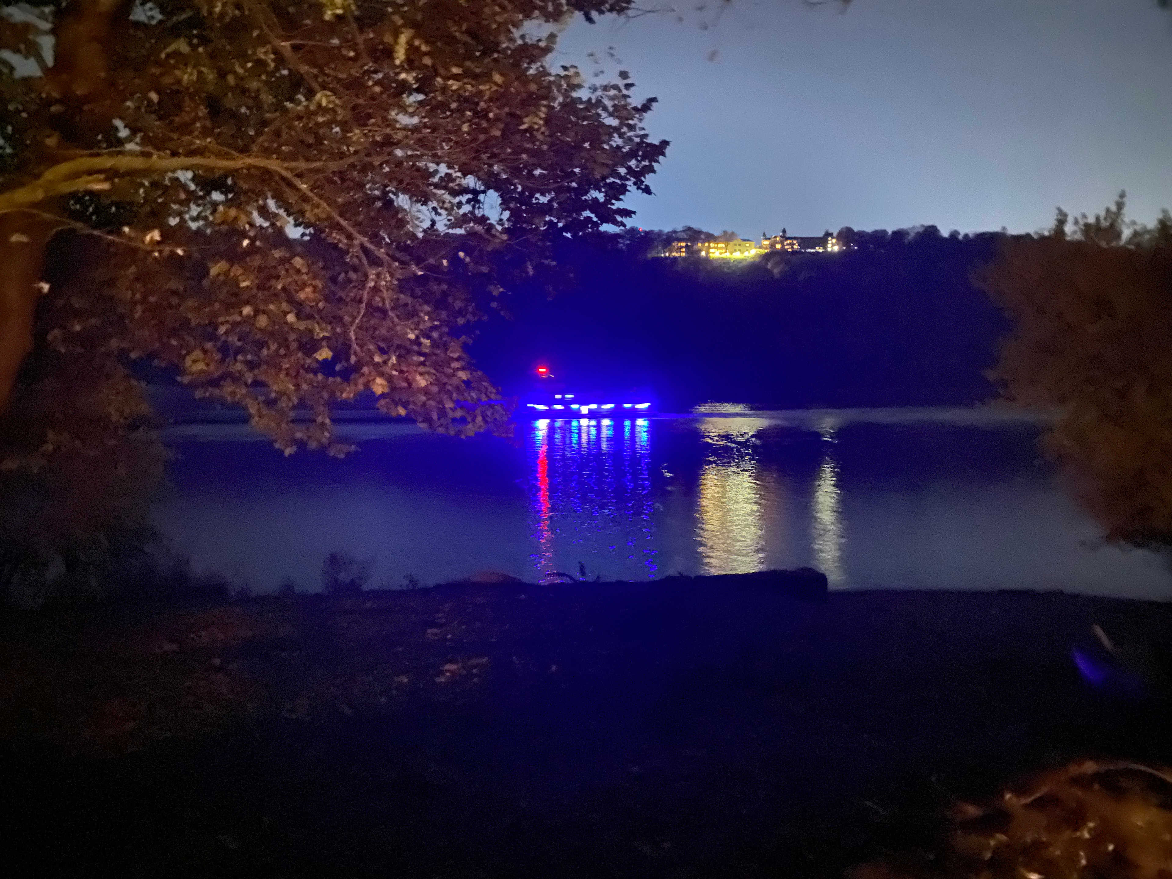 The river is alive even after dark. Gorgeous reflections of lights and moonlight are present often. 