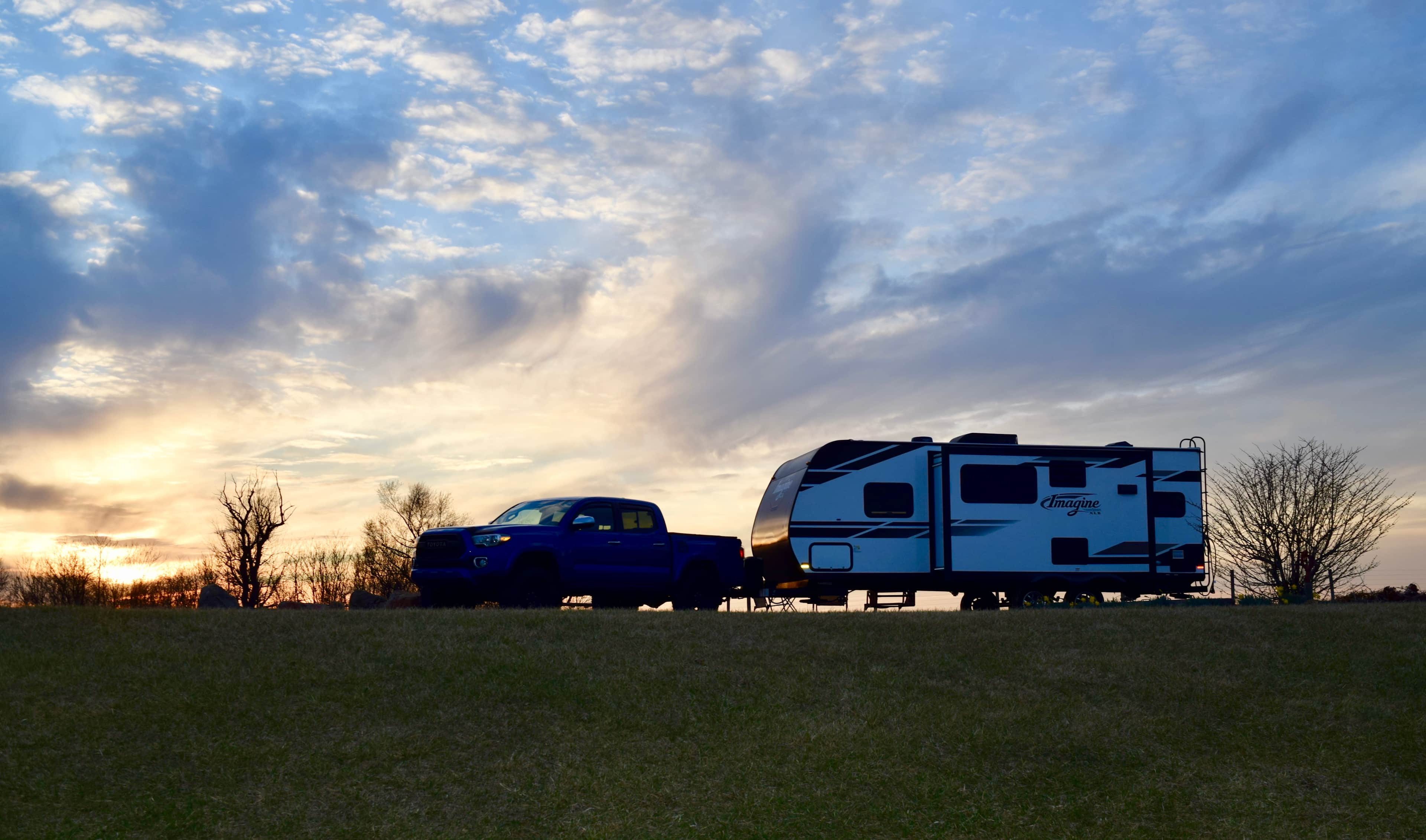 The campsite at sunset...