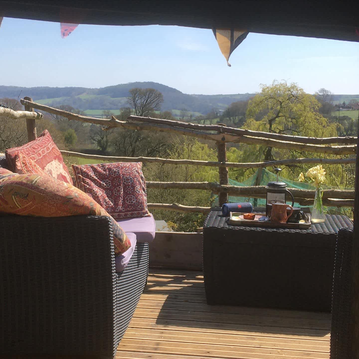 Buzzard yurt terrace 