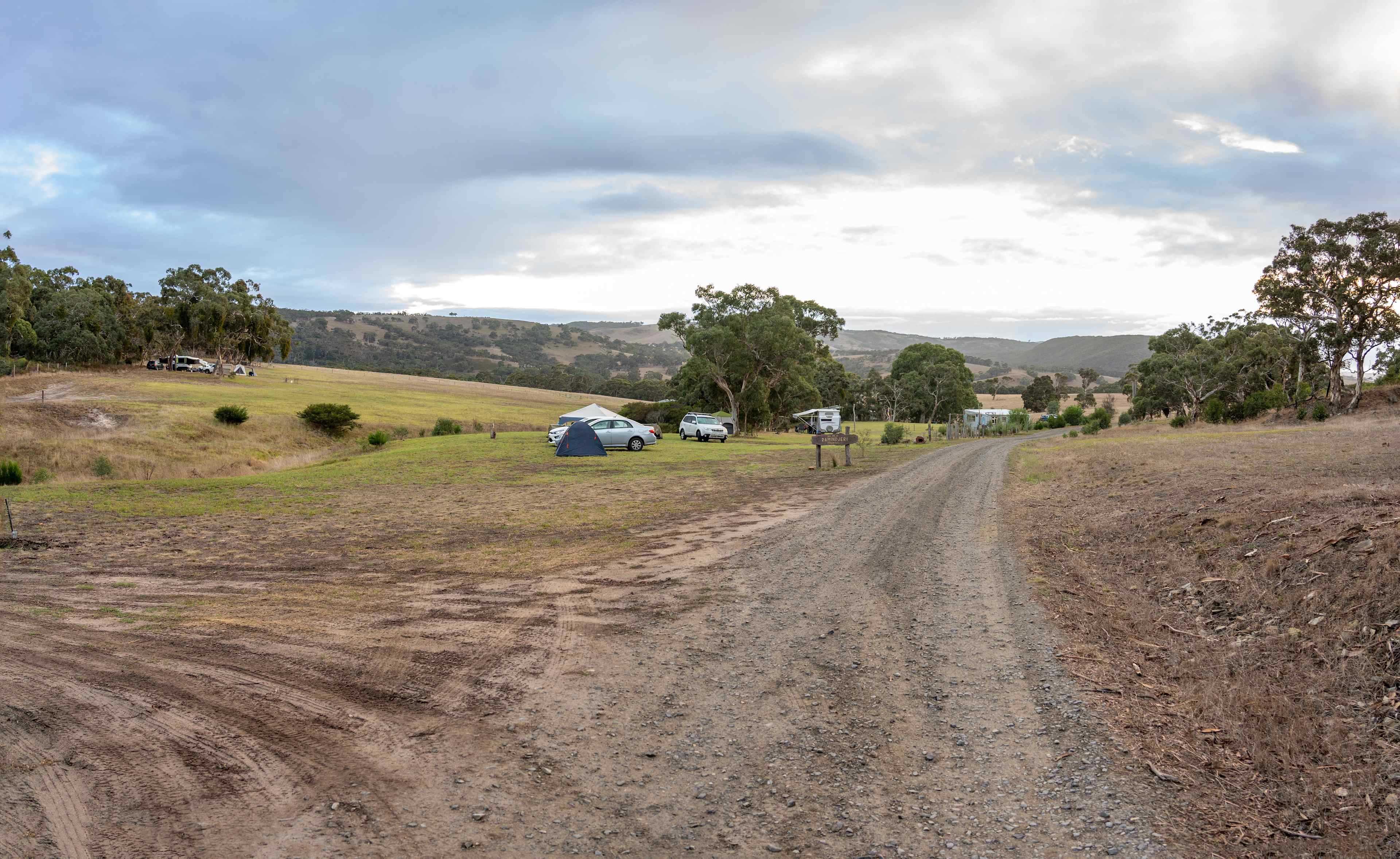 Overview of the site from just inside the front gate