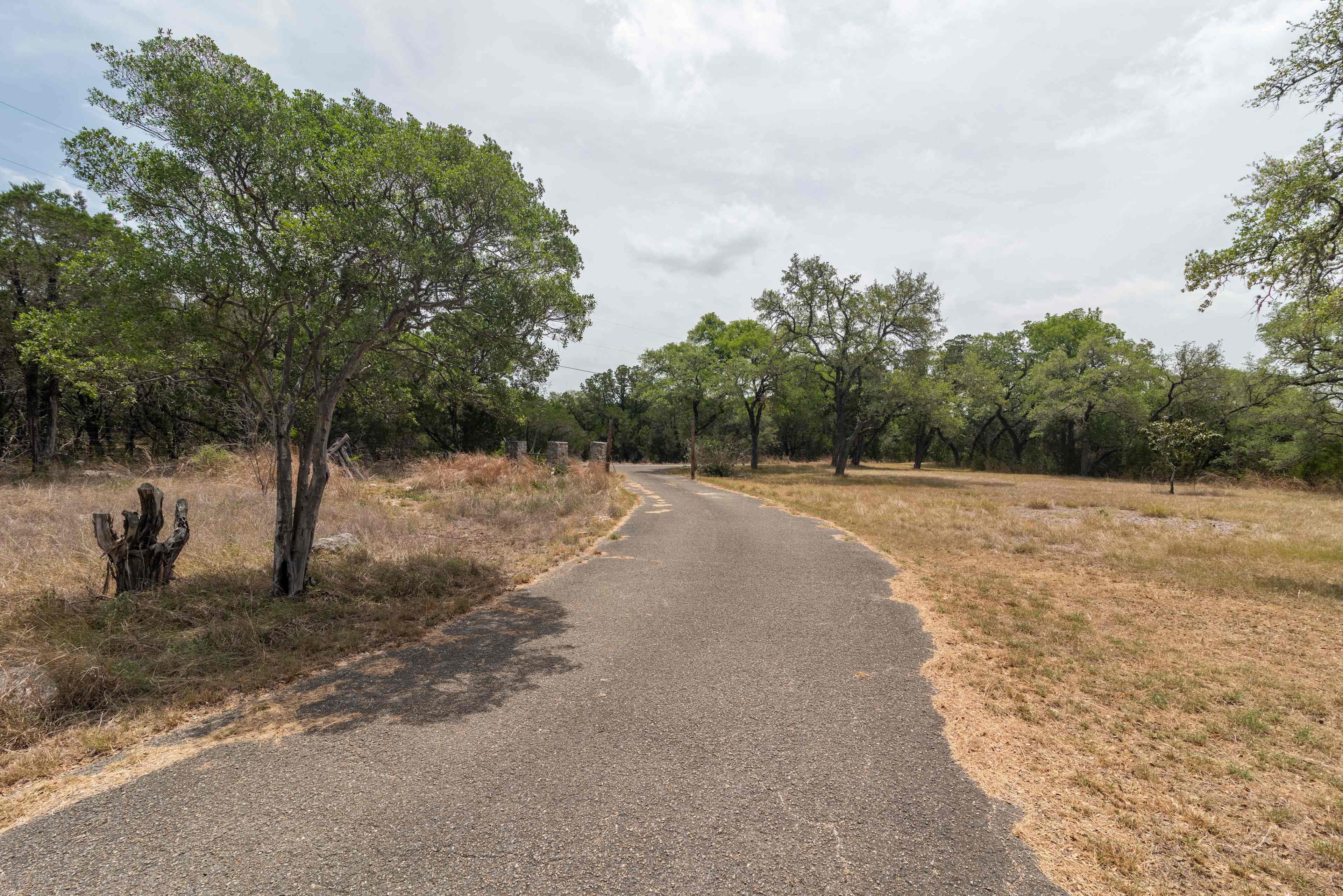 This view looks out to the entrance of the property.