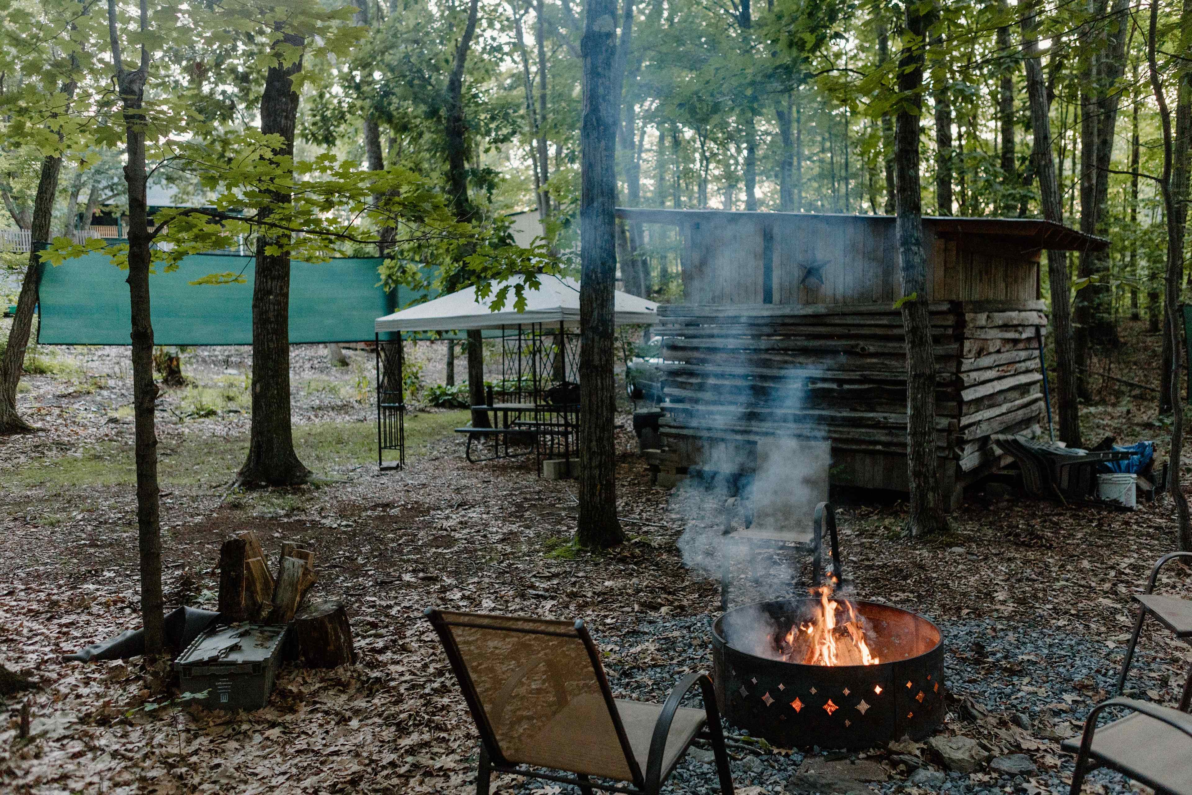Lean-to spacious site.