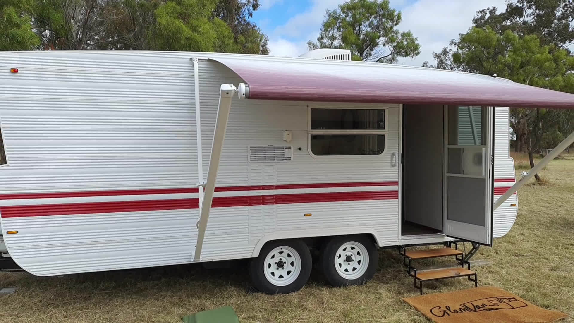 GlamVan is a lovingly restored 1982 Viscount caravan