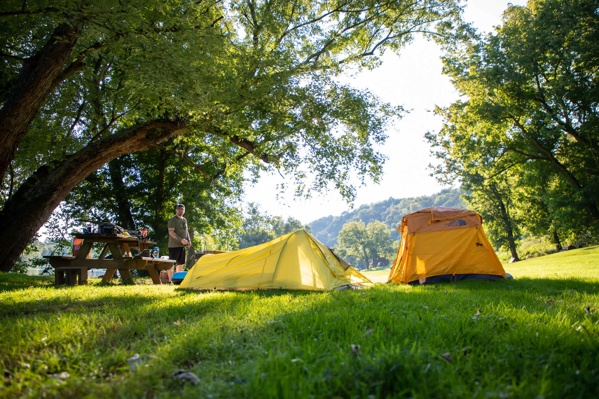 There is room for plenty of tents. 