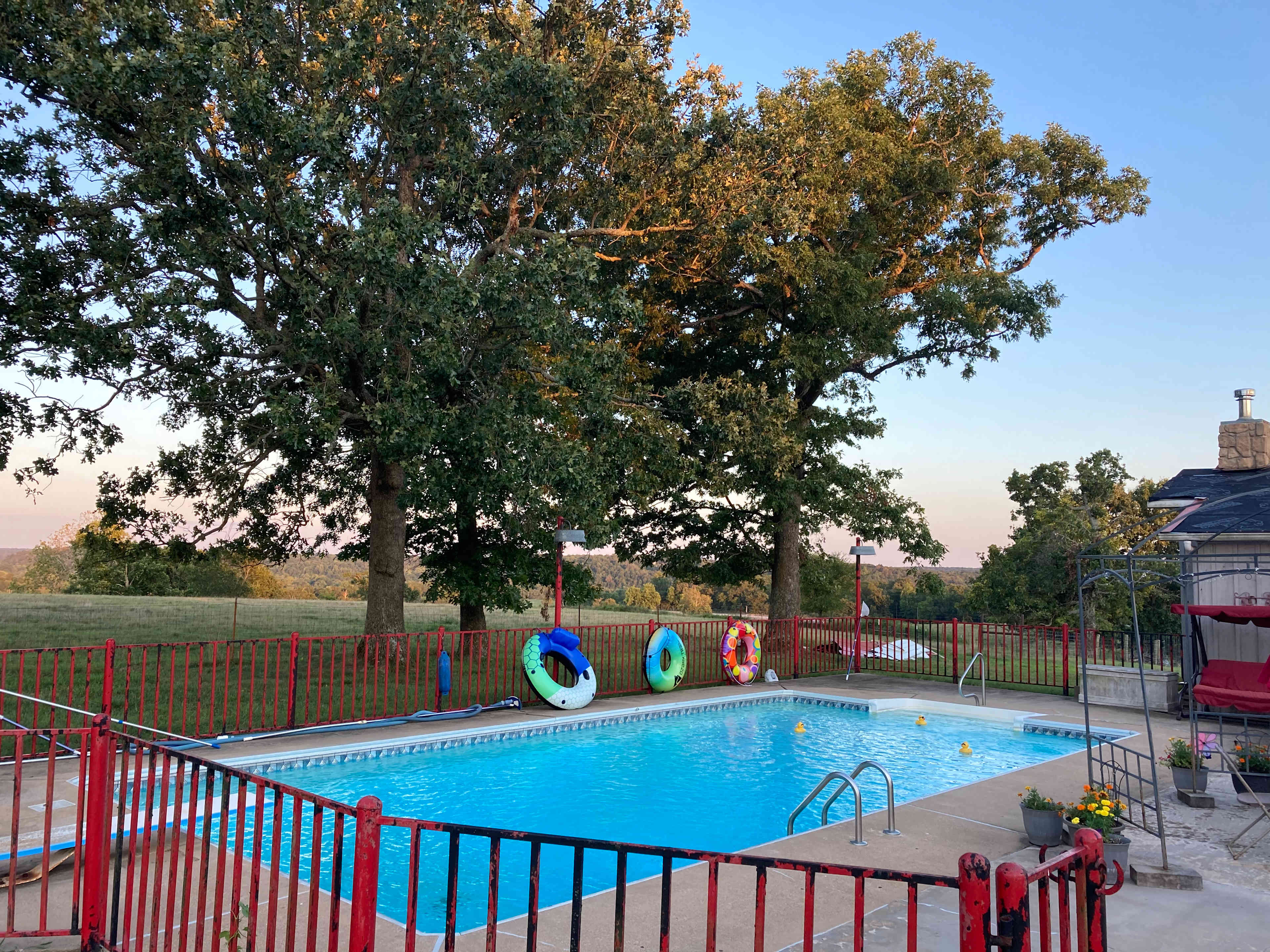 Saltwater pool available for use during warm months.