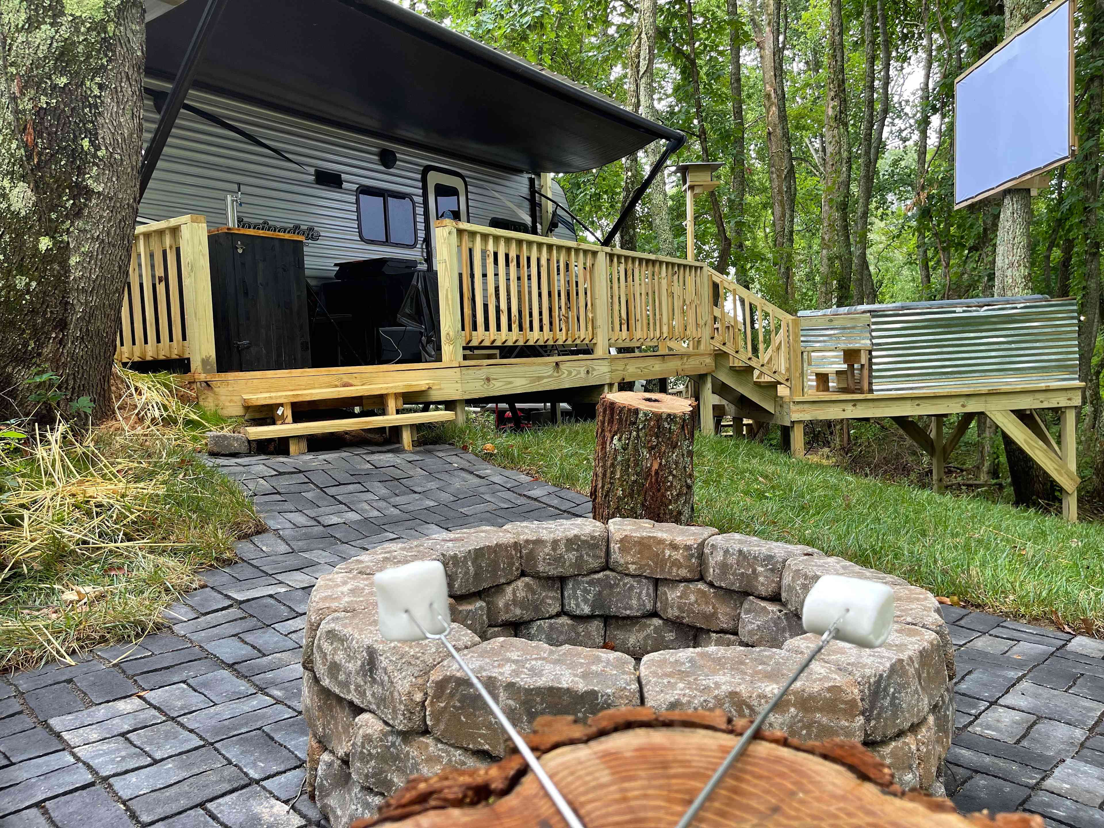 Happy Camper at Floras Retreats