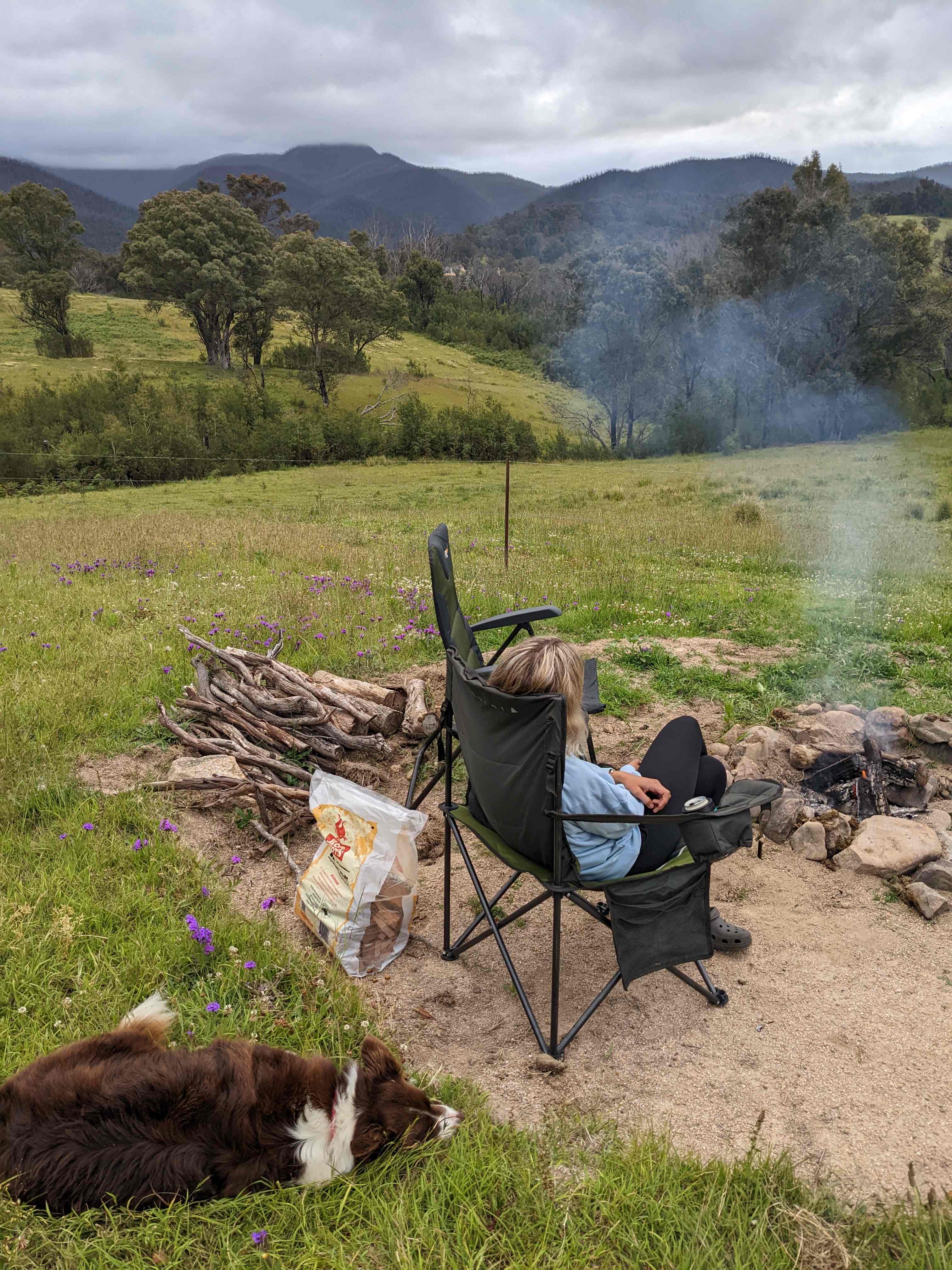 Campsite views and firepit 
