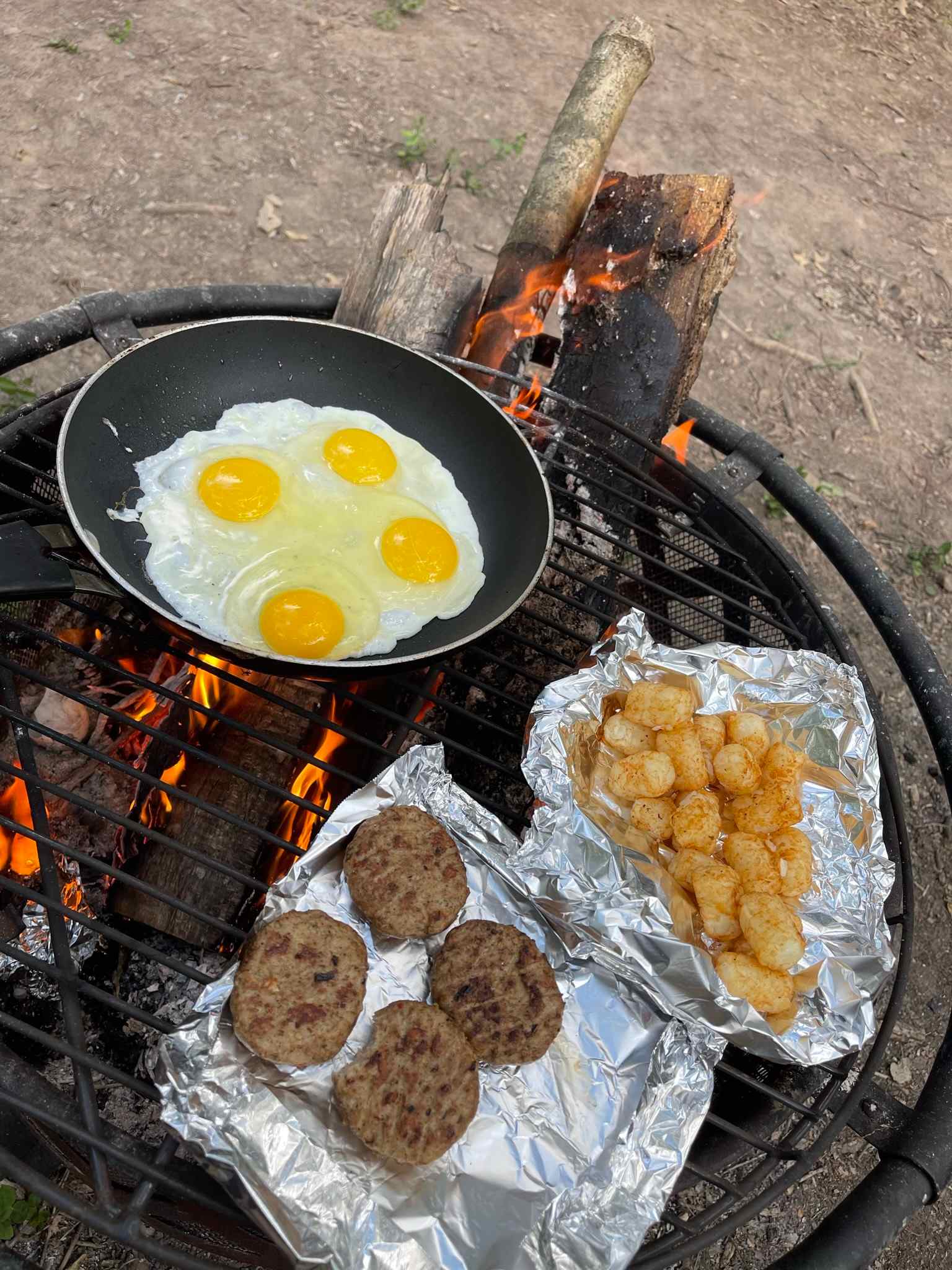 Fire pits provided for cooking or bonfires 