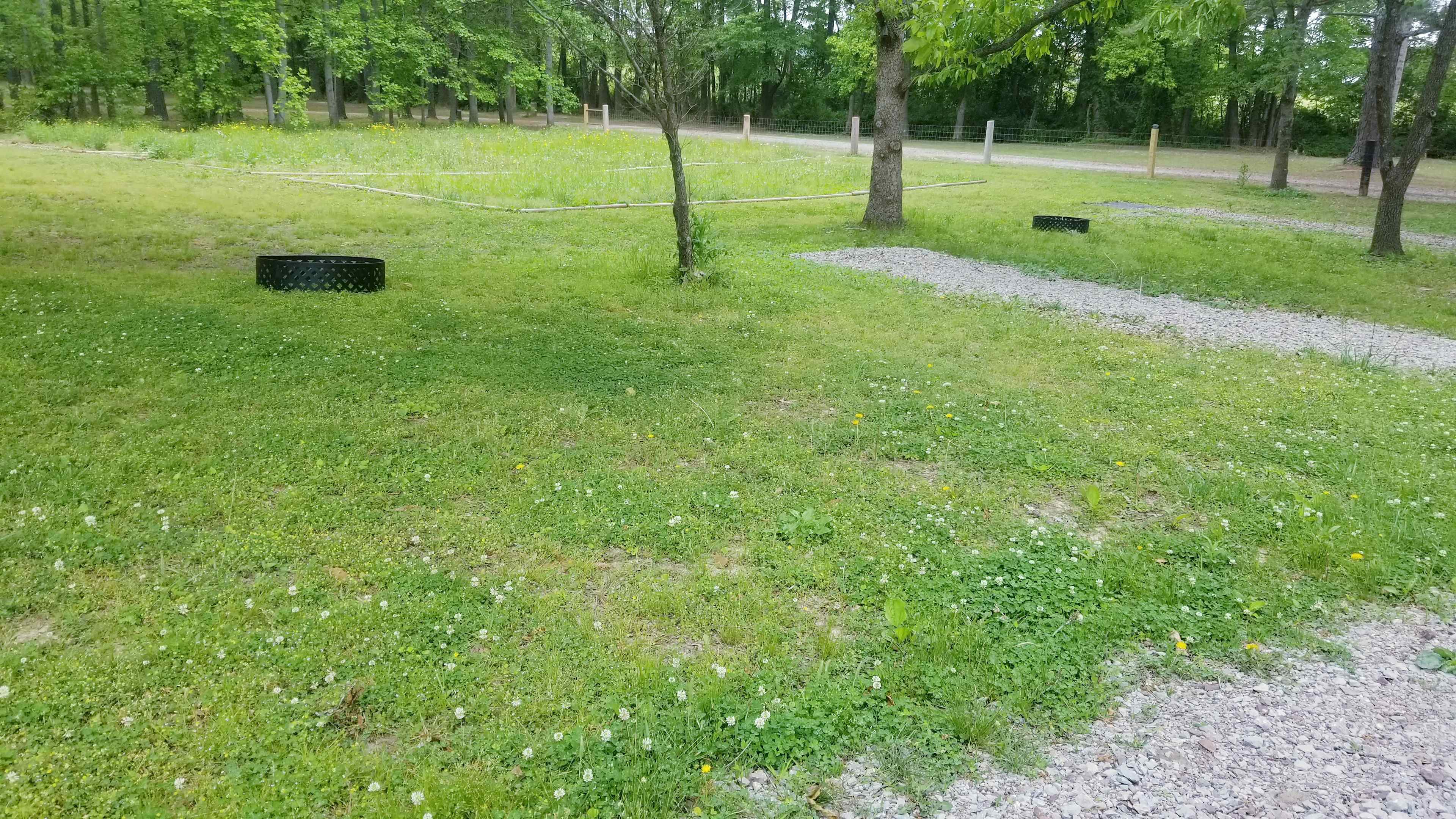small camper space. Gravel pad is only 8ft W x 25ft L right now but I'm looking to pour another 8 ft. 