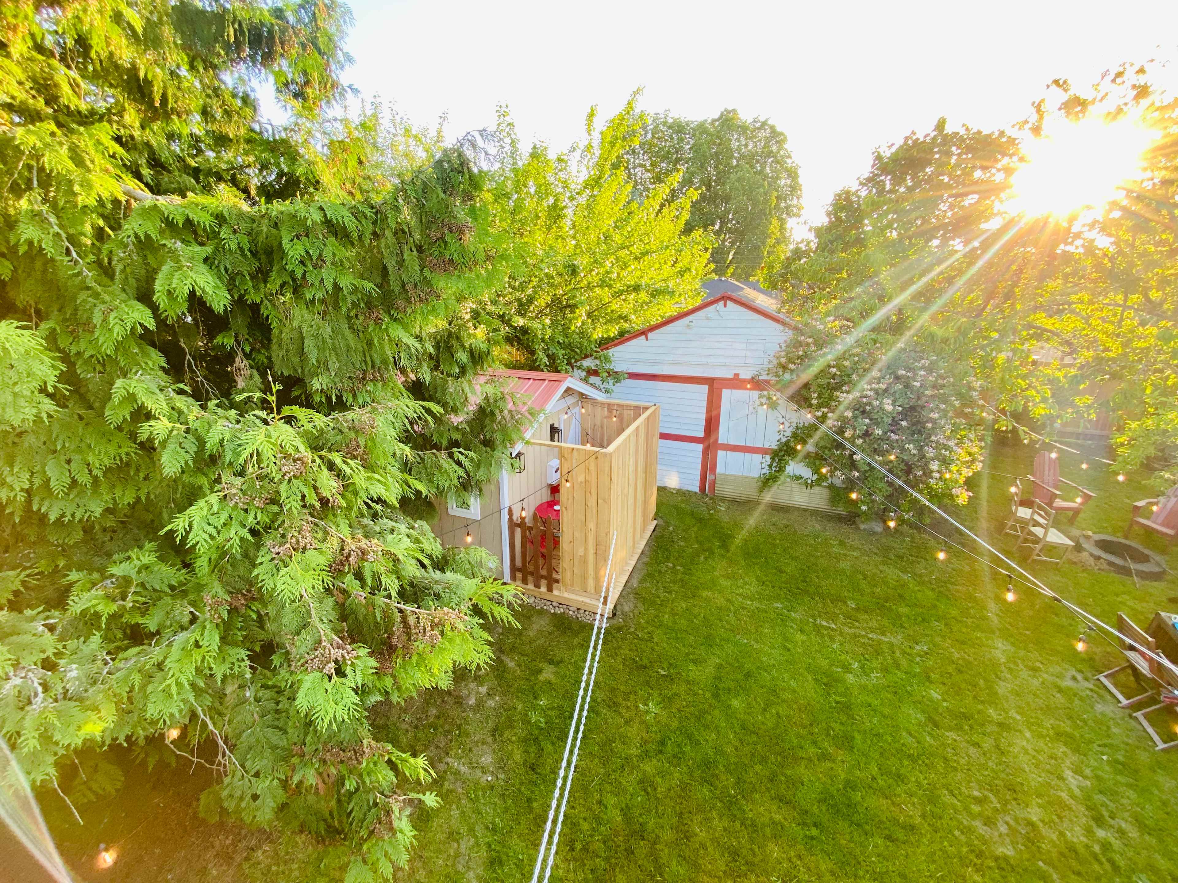 View from the roof of the main house.
