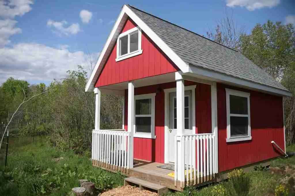 Large red cabin
